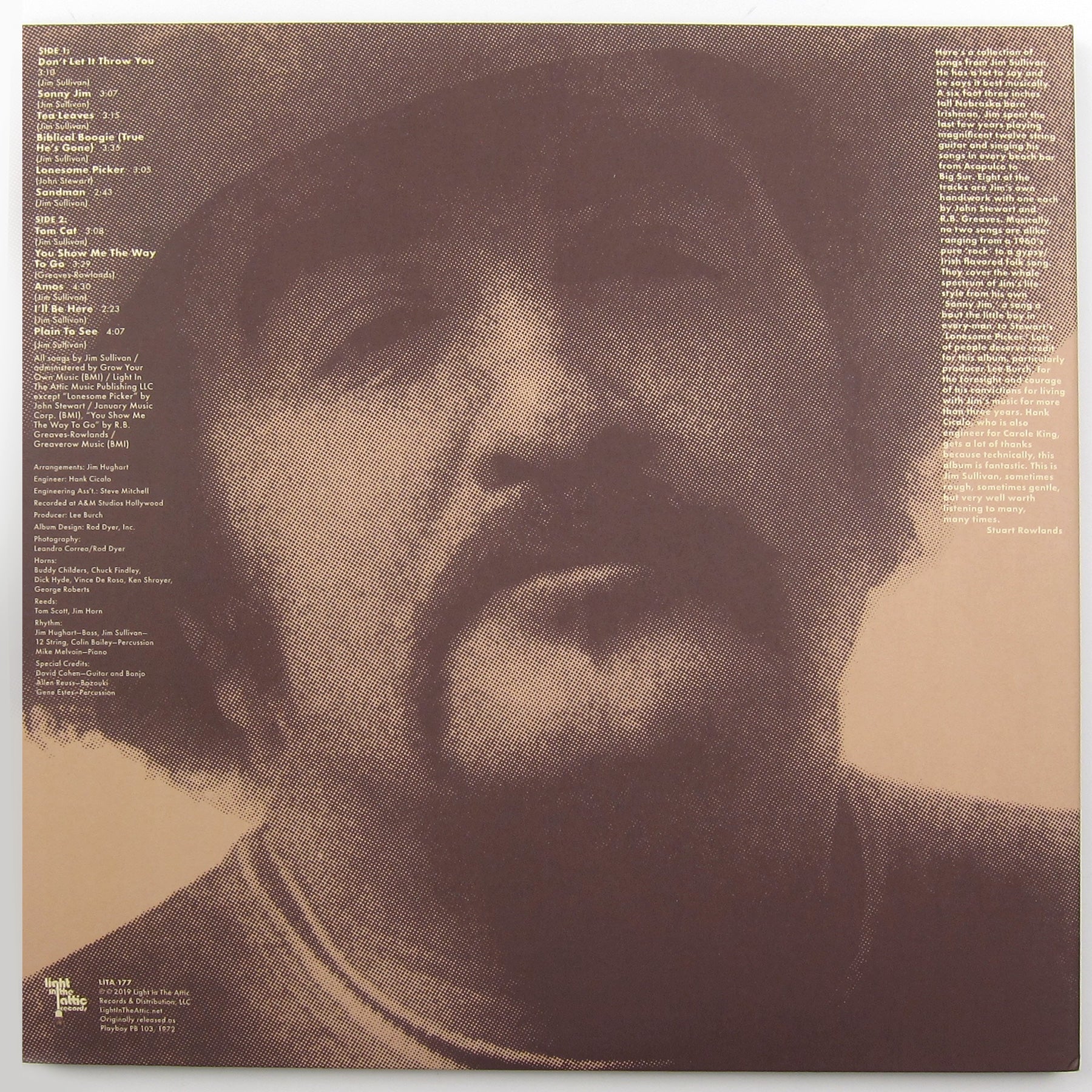 Jim Sullivan: Jim Sullivan (Indie Exclusive Colored Vinyl) Vinyl LP - Image 3