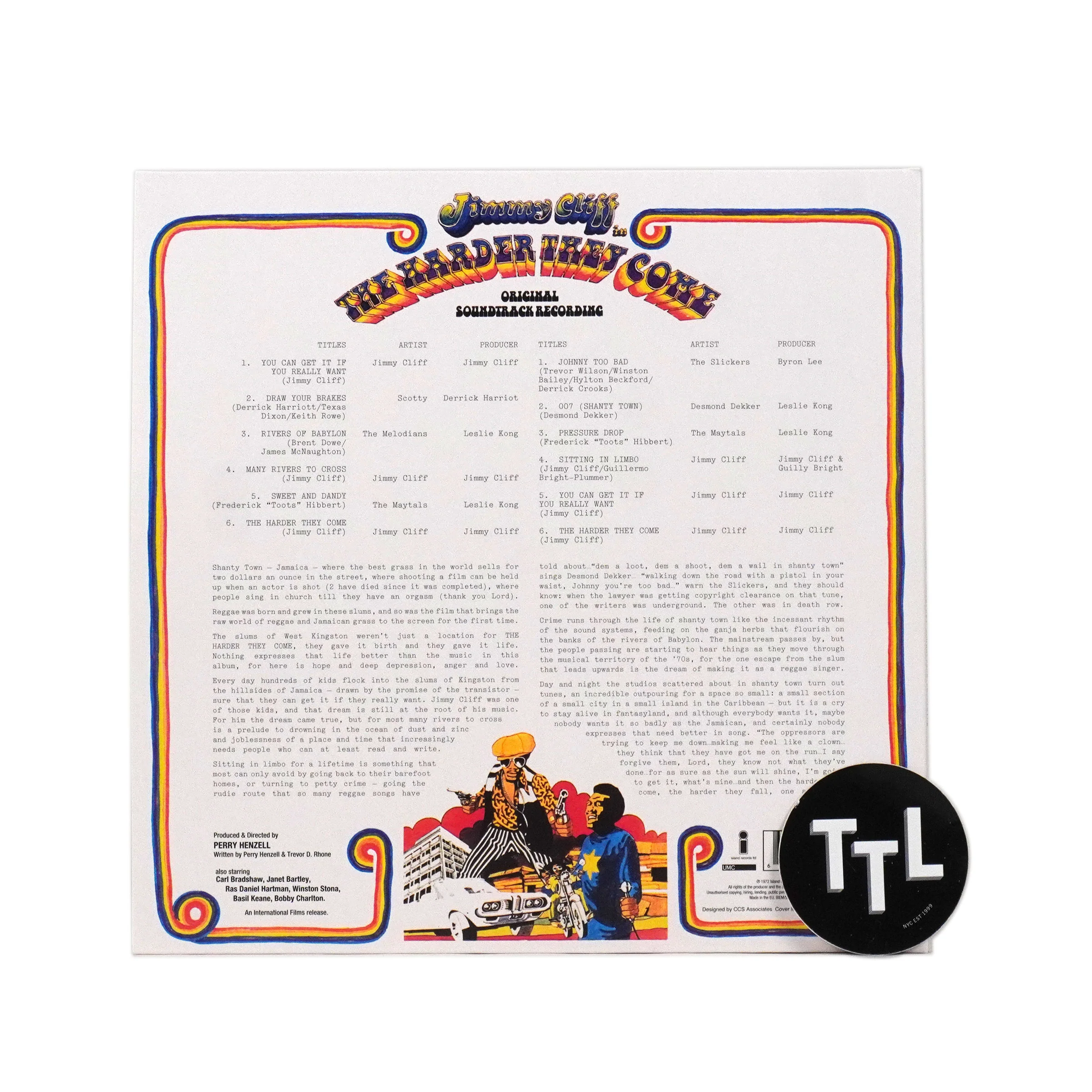 Jimmy Cliff: The Harder They Come Soundtrack (180g) Vinyl LP - Image 2
