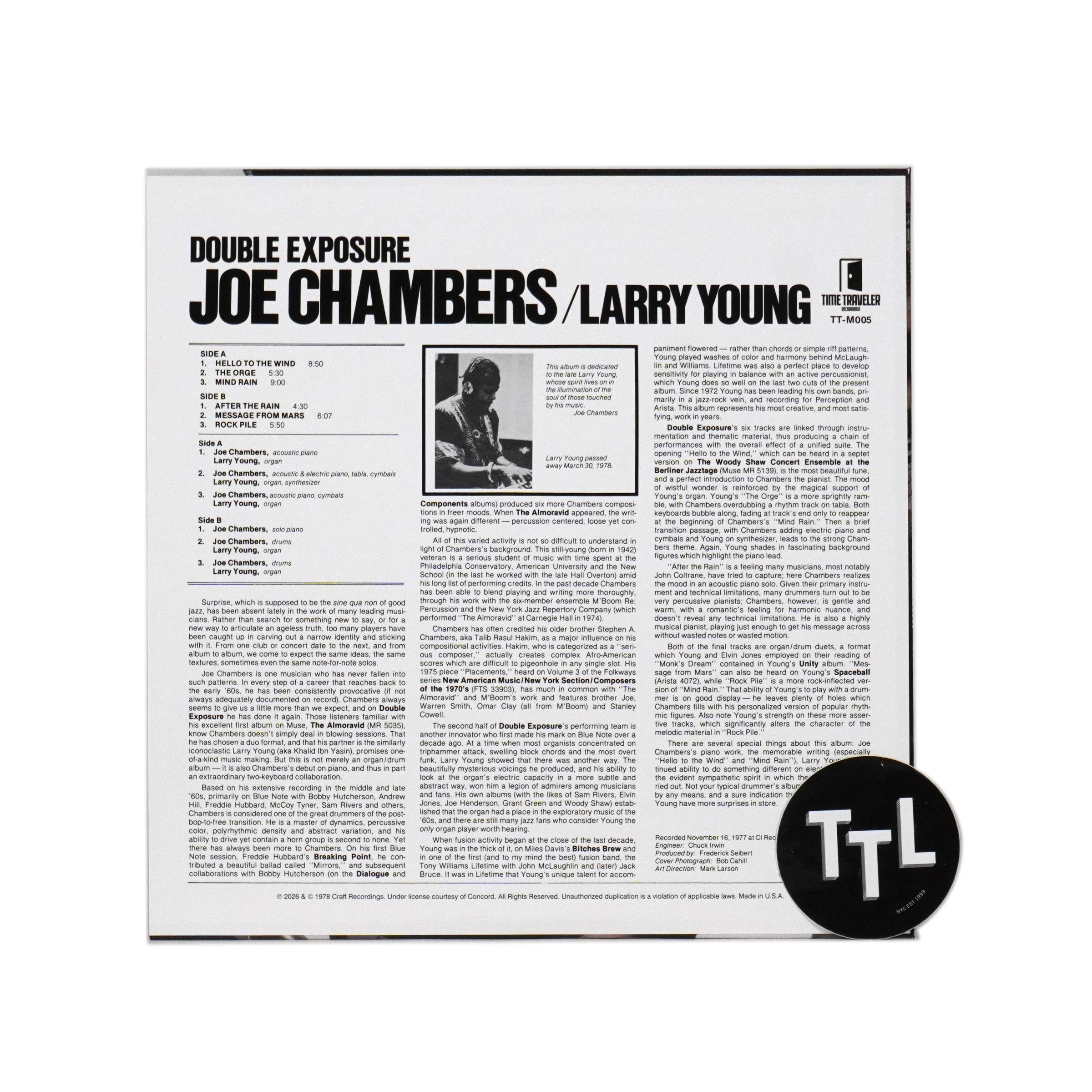 Joe Chambers: Double Exposure Vinyl LP - Image 3