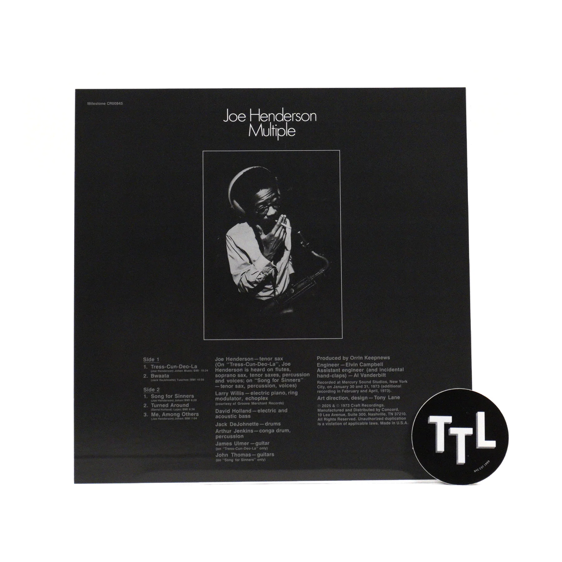 Joe Henderson: Multiple (180g, Jazz Dispensary Top Shelf) Vinyl LP - Image 2