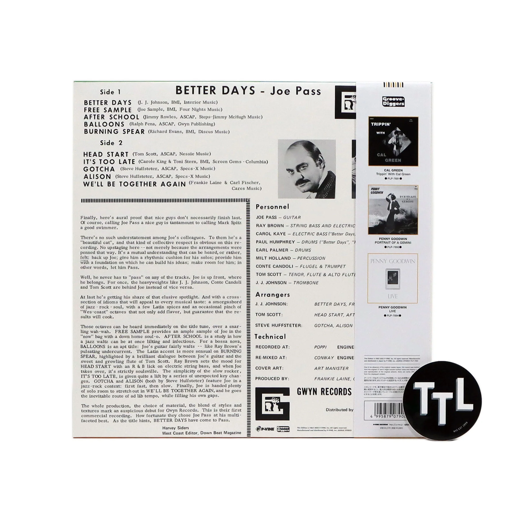 Joe Pass: Better Days (Japan Import) Vinyl LP - Image 2