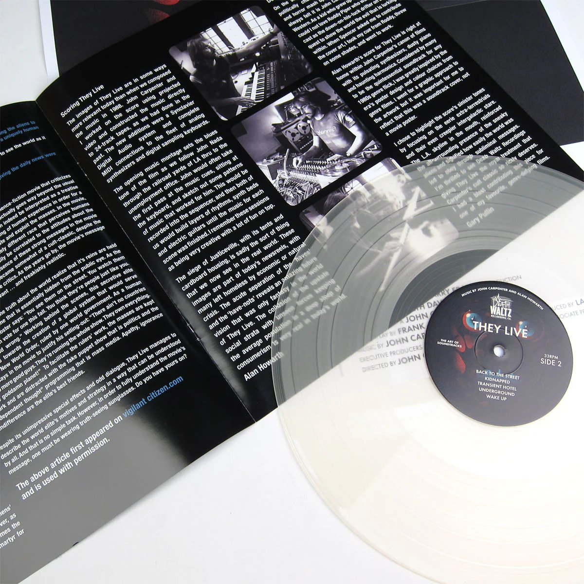 John Carpenter and Alan Howarth: They Live OST (Frosted Clear Vinyl) Vinyl LP - Image 3