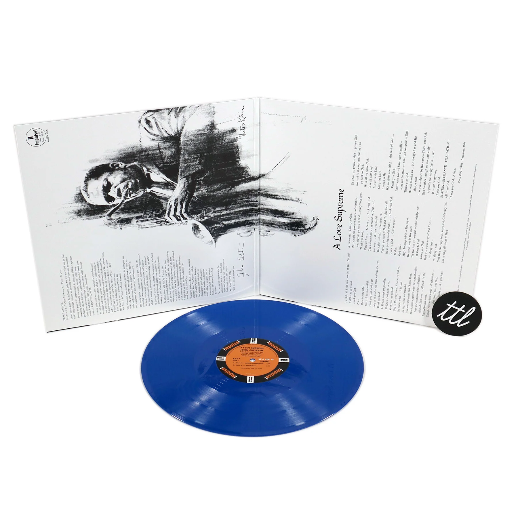 John Coltrane: A Love Supreme (Blue Colored Vinyl) Vinyl LP - Image 2