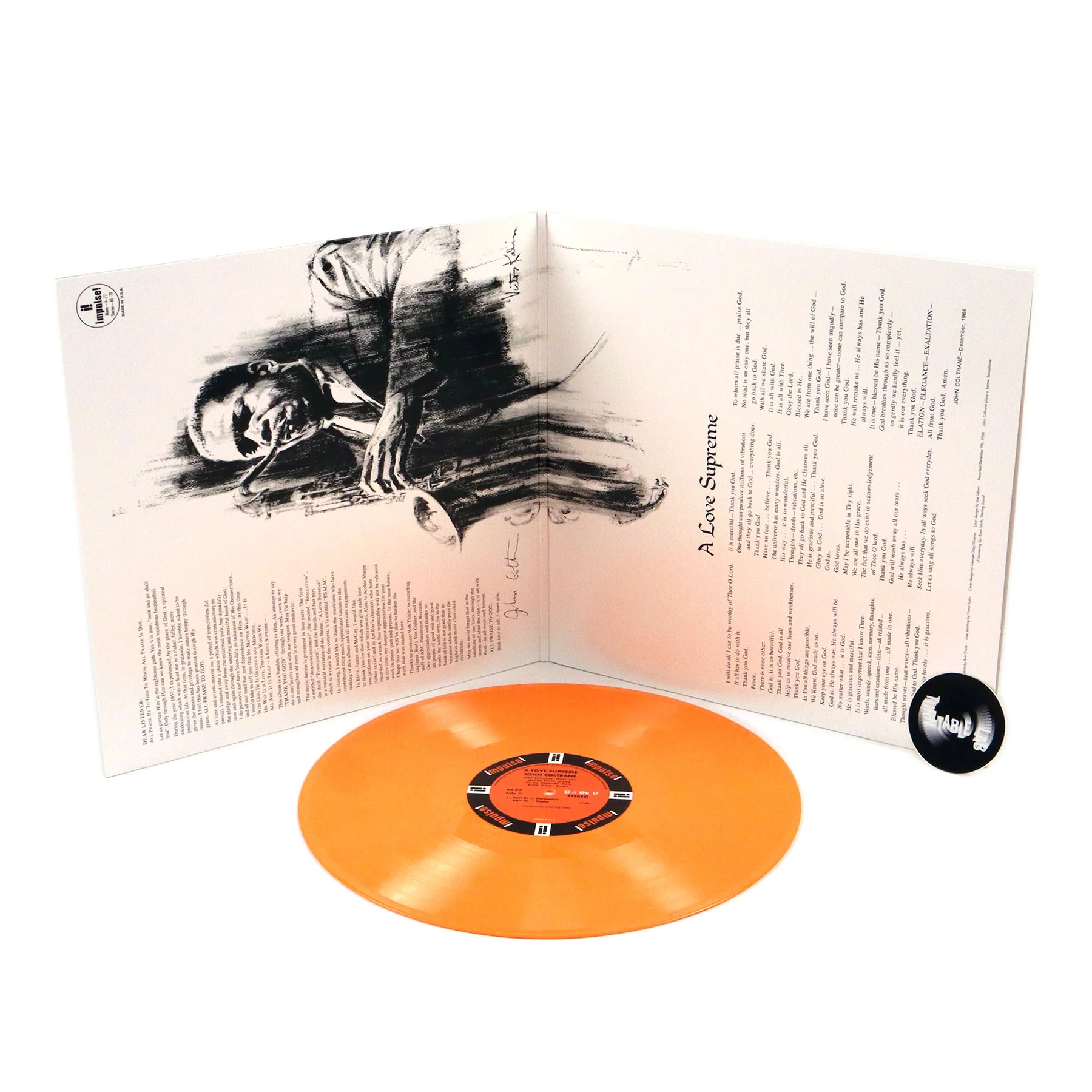 John Coltrane: A Love Supreme (Orange Colored Vinyl) Vinyl LP - Image 2