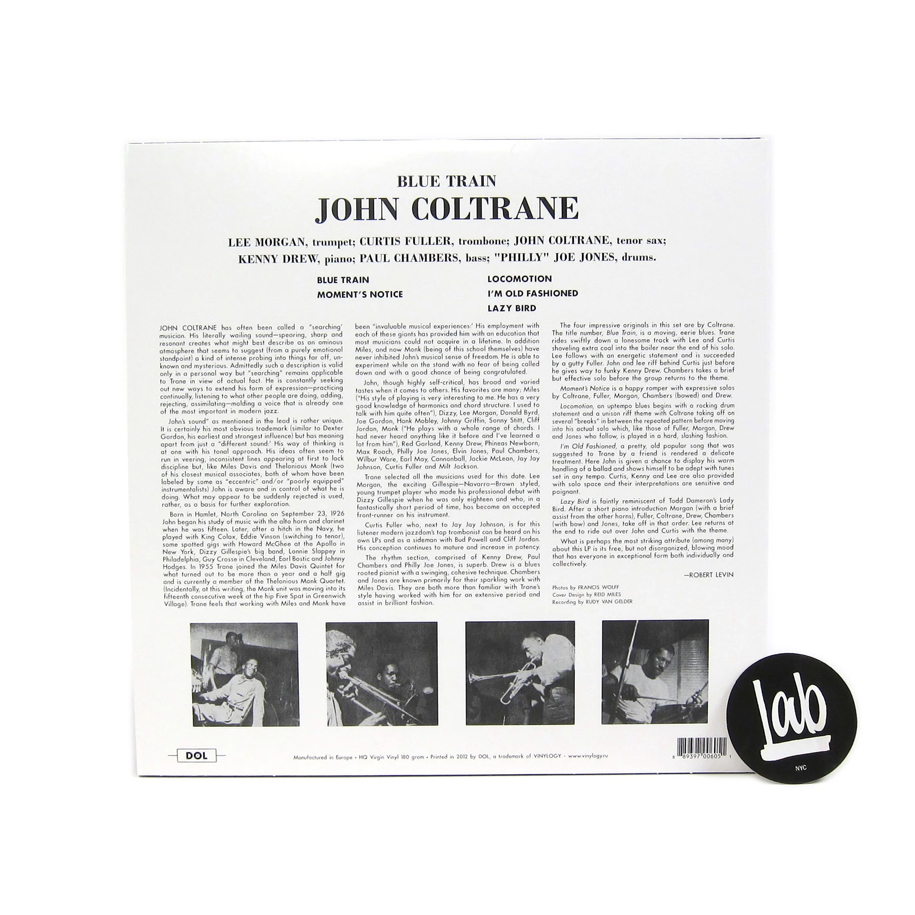 John Coltrane: Blue Train (Blue Colored Vinyl) Vinyl LP - Image 3