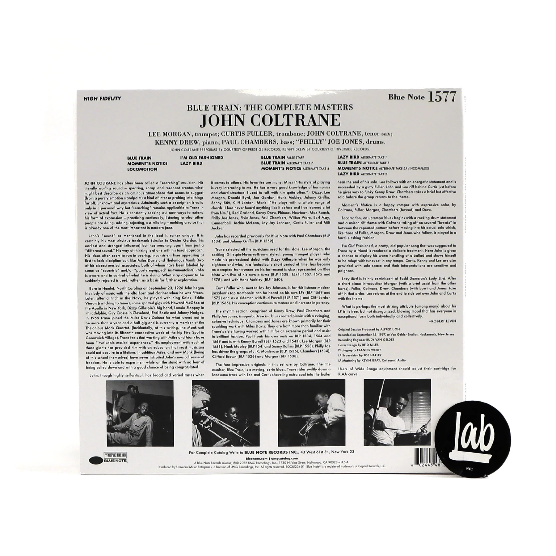 John Coltrane: Blue Train - Deluxe Edition (Tone Poet 180g, Stereo) Vinyl 2LP - Image 3