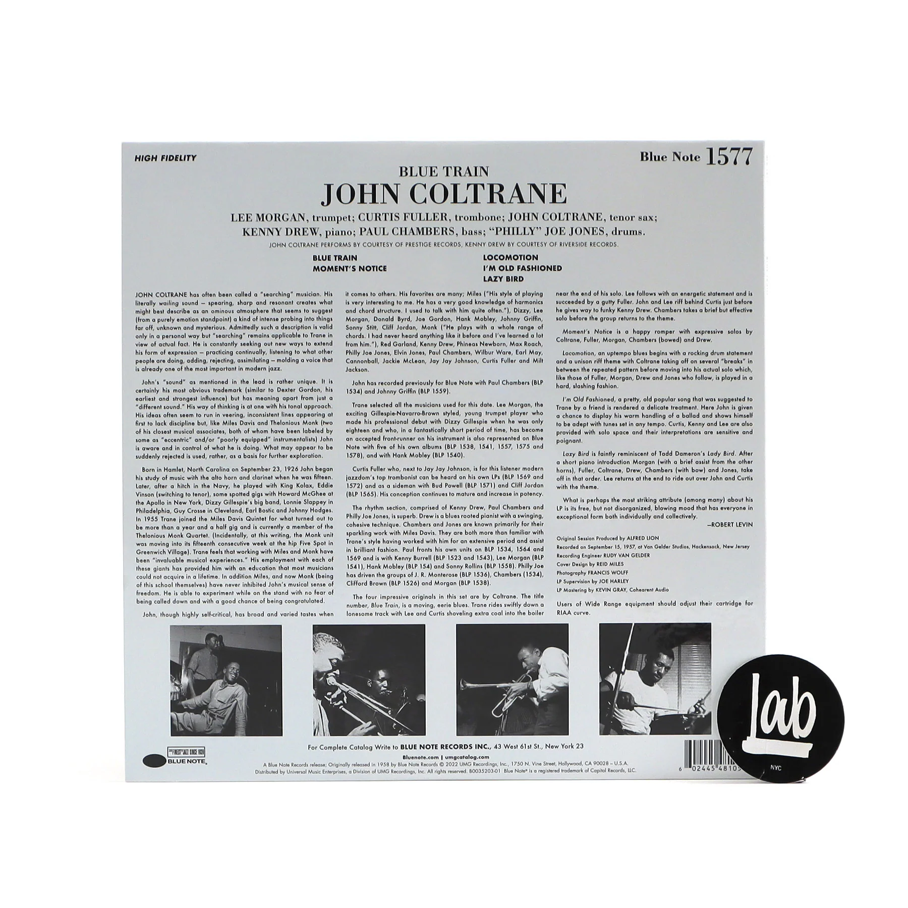 John Coltrane: Blue Train (Tone Poet 180g, Mono) Vinyl LP - Image 3