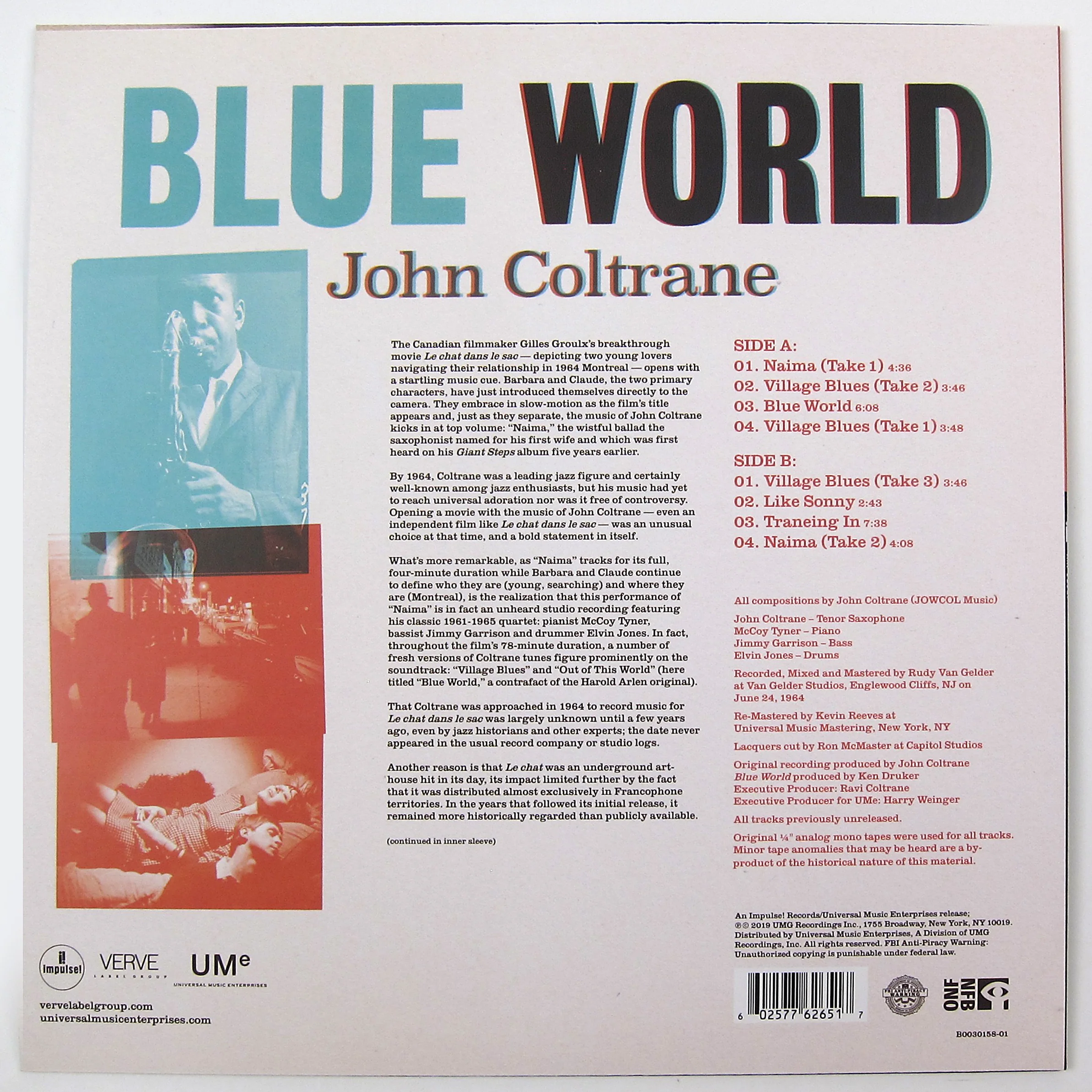 John Coltrane: Blue World Vinyl LP - Image 3