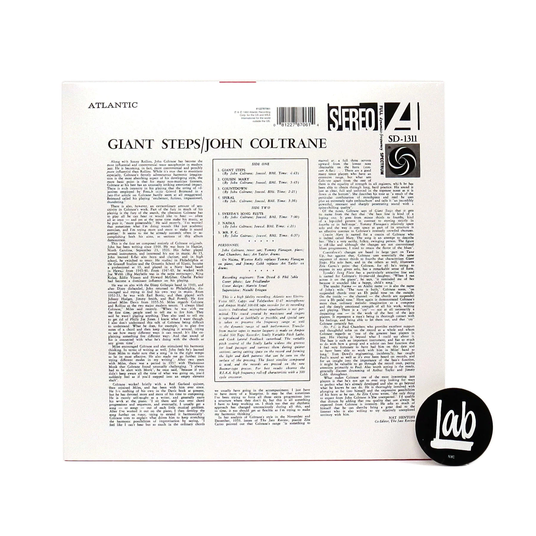 John Coltrane: Giant Steps Vinyl (UK Import) LP - Image 2