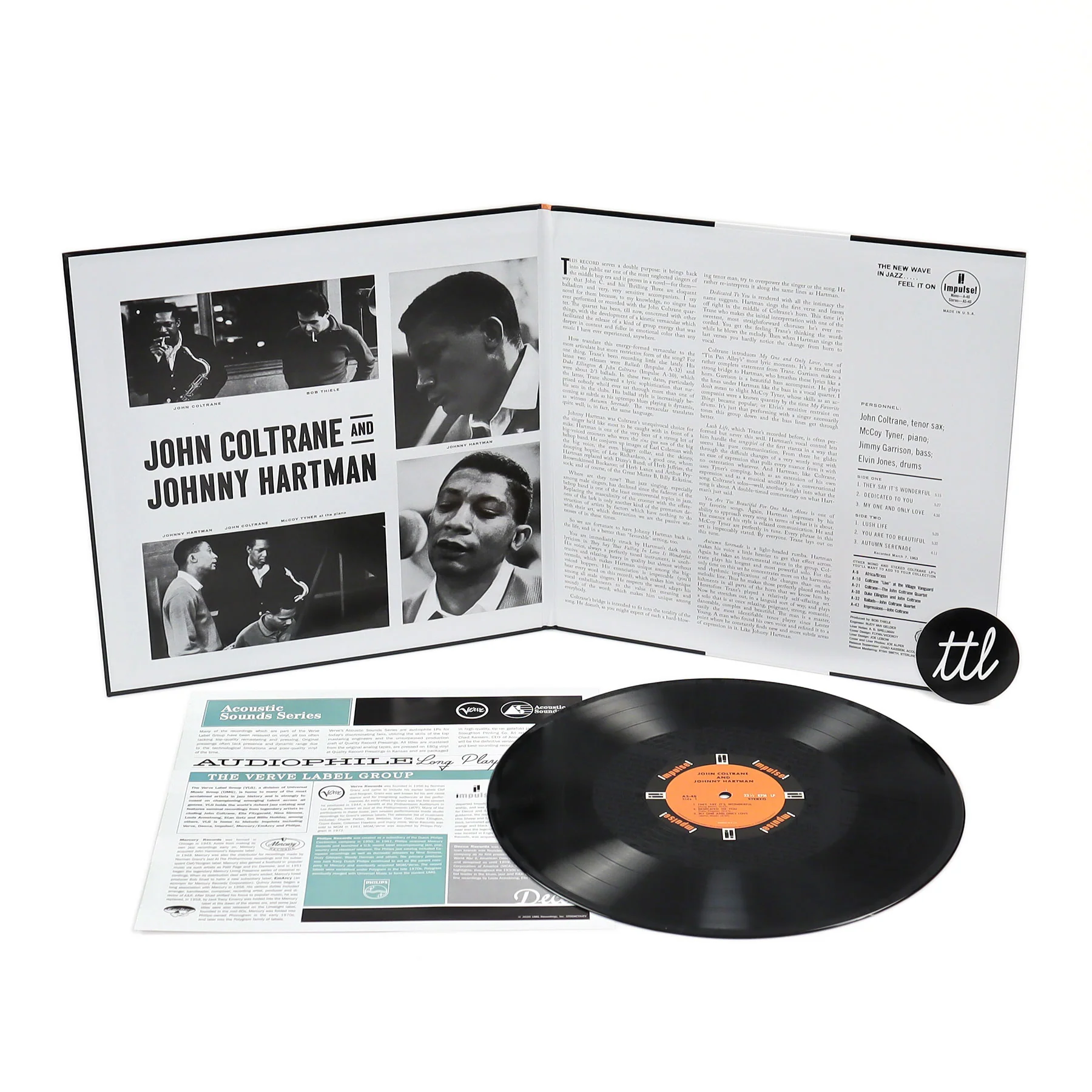 John Coltrane & Johnny Hartman: John Coltrane & Johnny Hartman (Acoustic Sounds 180g) Vinyl LP - Image 2