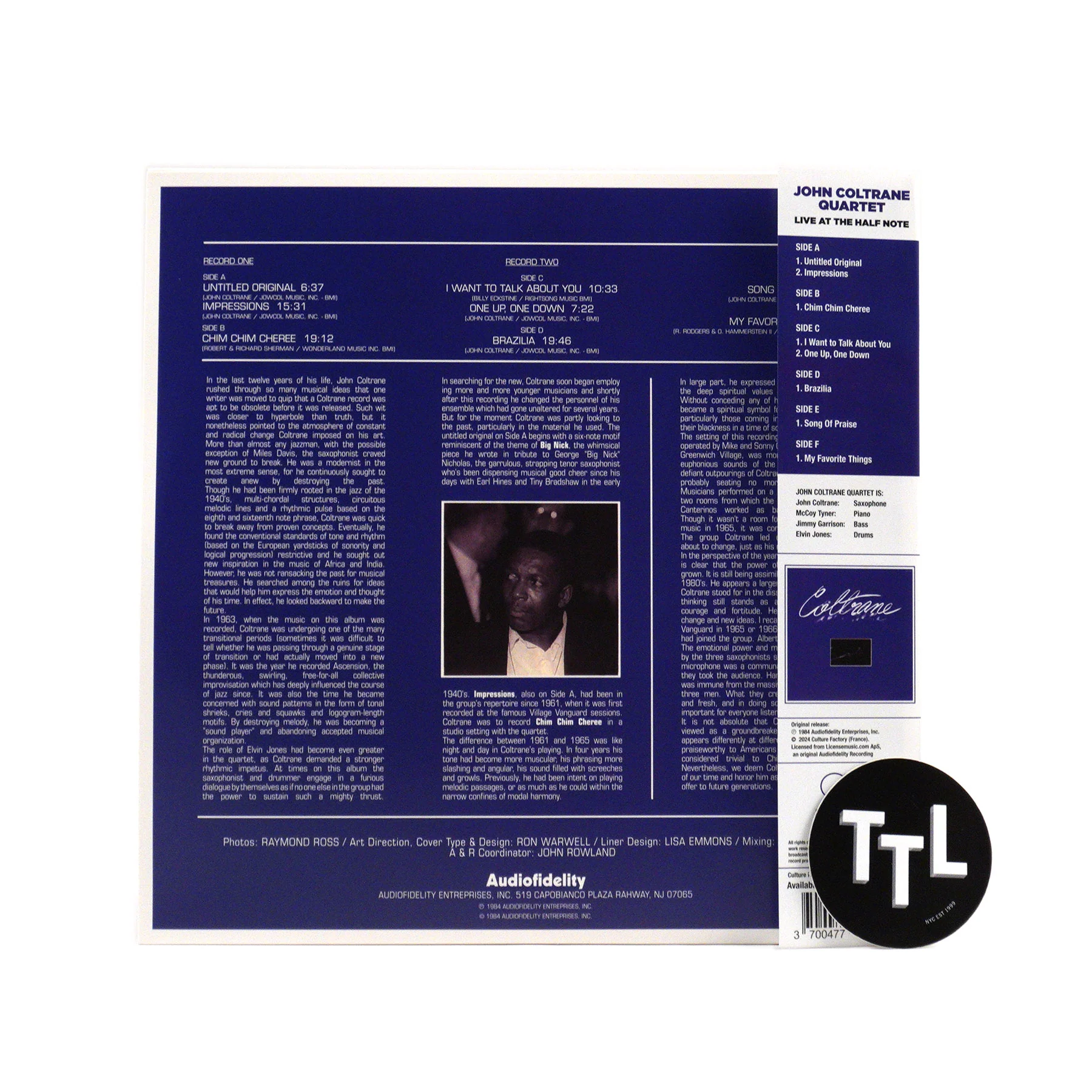 John Coltrane: Live At The Half Note (Colored Vinyl) Vinyl 3LP - Image 3