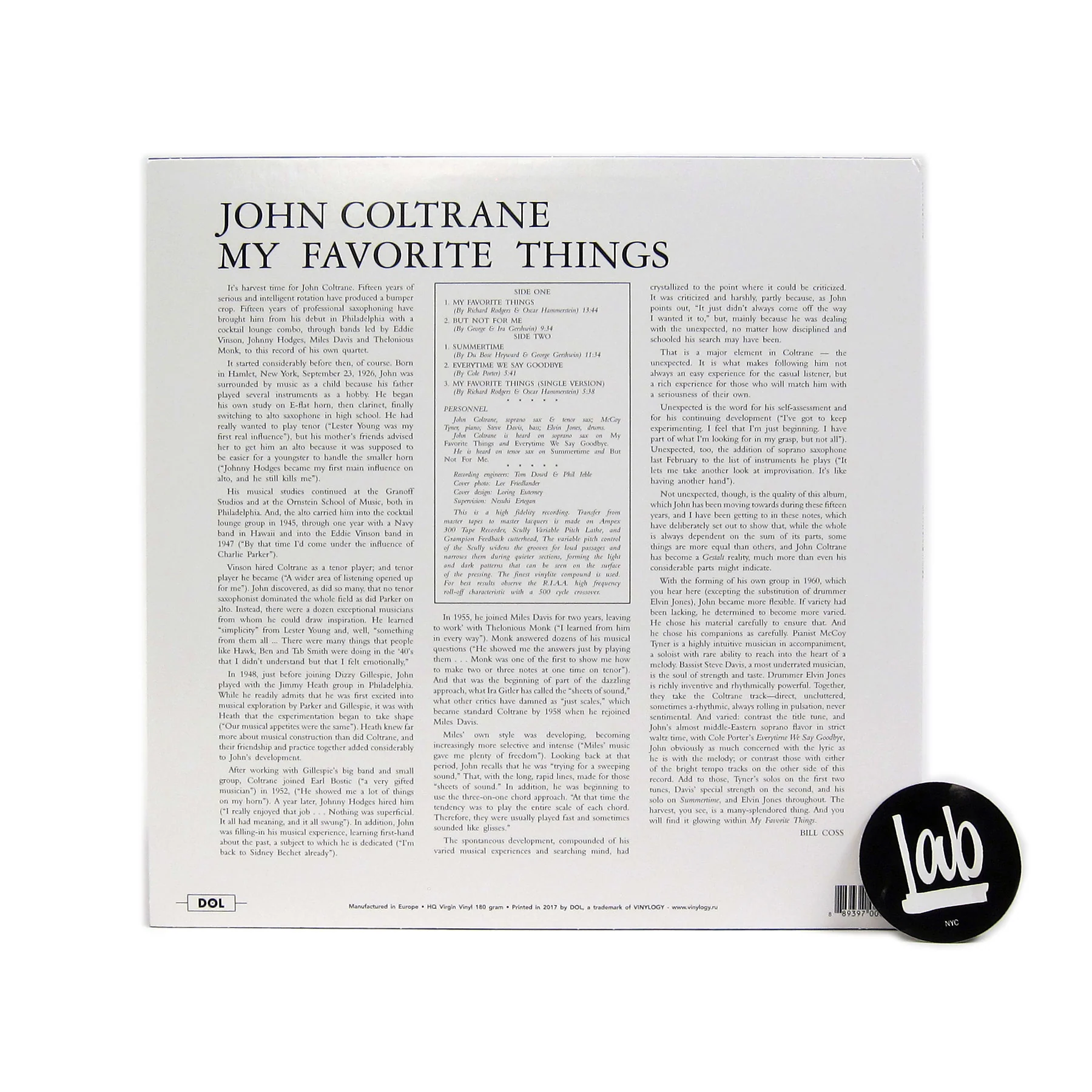 John Coltrane: My Favorite Things (Blue Colored Vinyl) Vinyl LP - Image 3