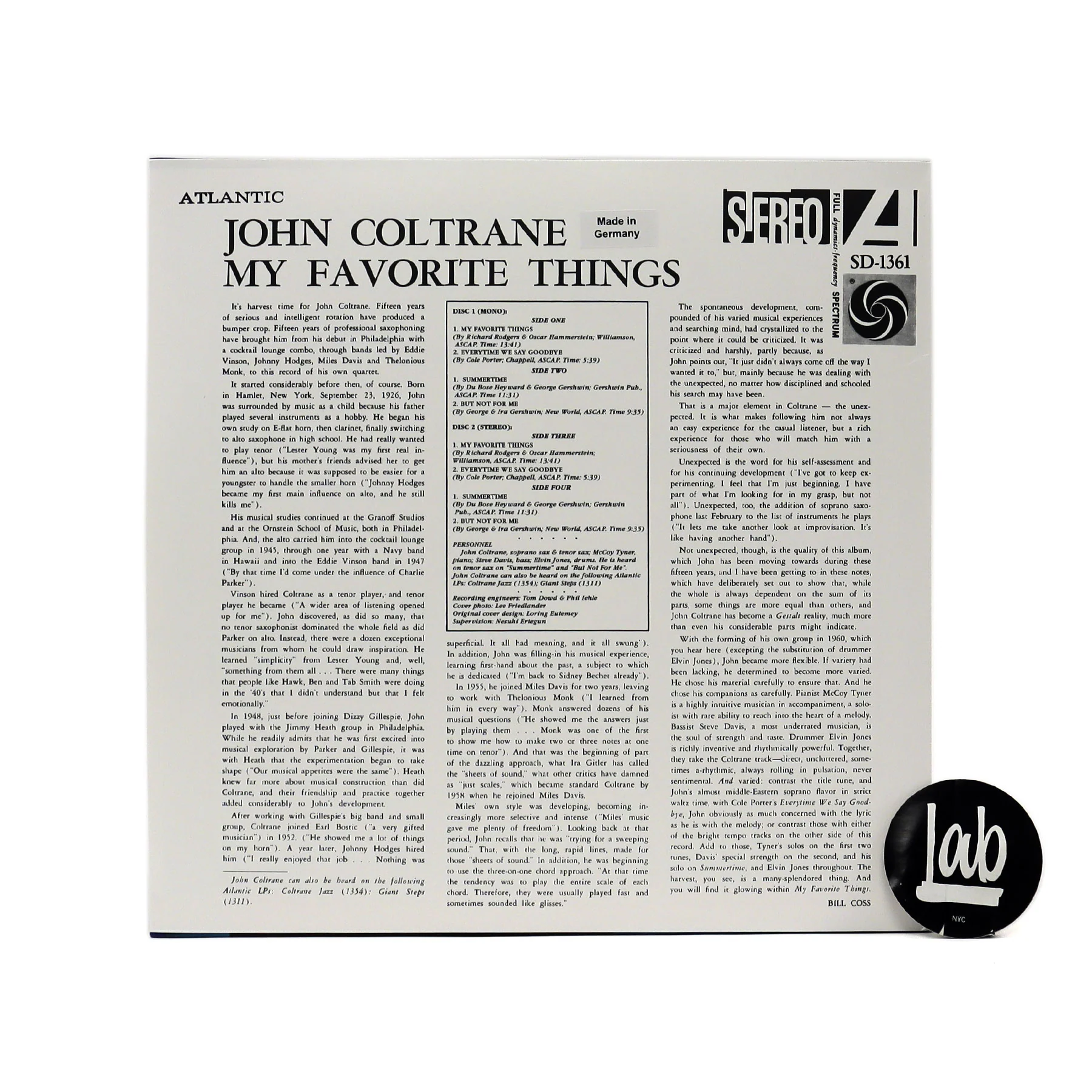 John Coltrane: My Favorite Things - Deluxe Edition (180g) Vinyl 2LP - Image 3
