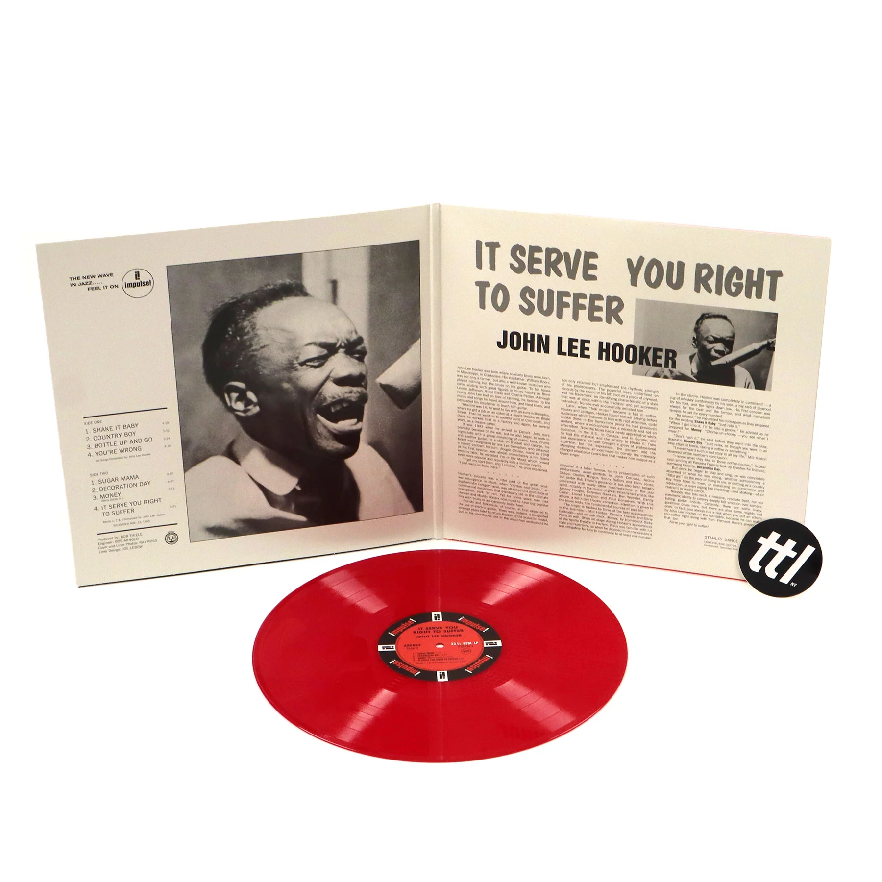 John Lee Hooker: It Serves You Right To Suffer (Colored Vinyl) Vinyl LP - Image 2