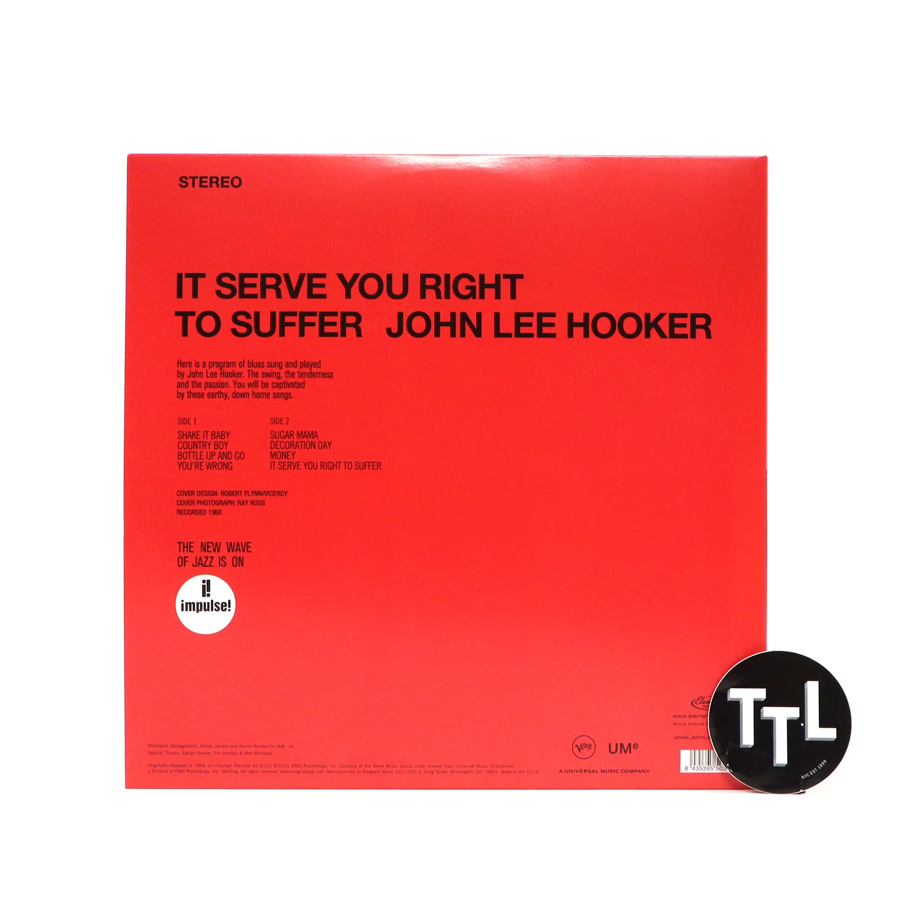 John Lee Hooker: It Serves You Right To Suffer (Colored Vinyl) Vinyl LP - Image 3