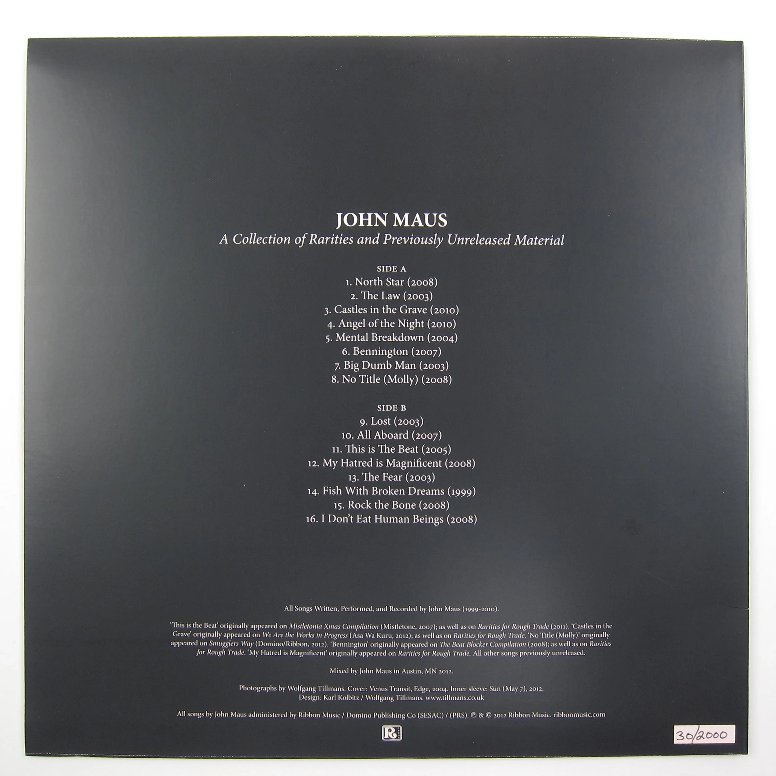 John Maus: A Collection Of Rarities And Previously Unreleased Material (Colored Vinyl) Vinyl LP - LIMIT 1 PER CUSTOMER - Image 3