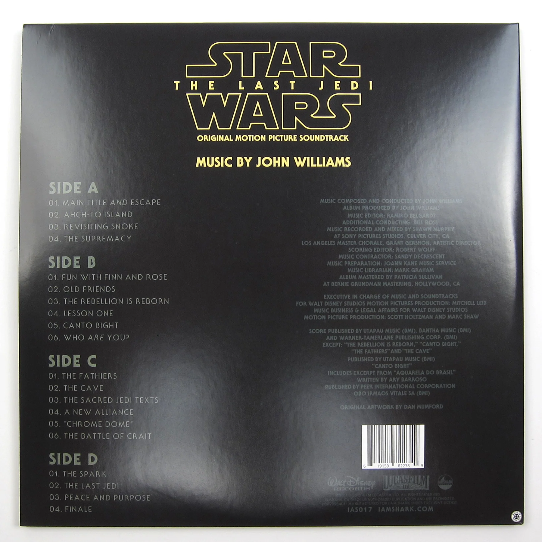 John Williams: Star Wars - The Last Jedi Soundtrack - Luke & Rey Variant (180g, Colored Vinyl) Vinyl 2LP - Image 3
