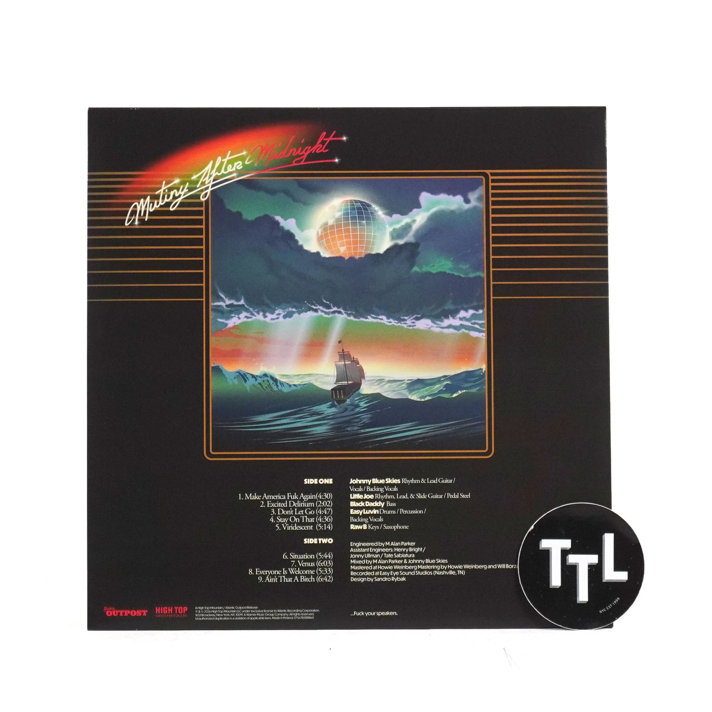 Johnny Blue Skies & the Dark Clouds: Mutiny After Midnight (Sturgill Simpson) (Indie Exclusive Colored Vinyl, Sturgill Simpson) Vinyl LP - LIMIT 1 PER CUSTOMER - Image 3