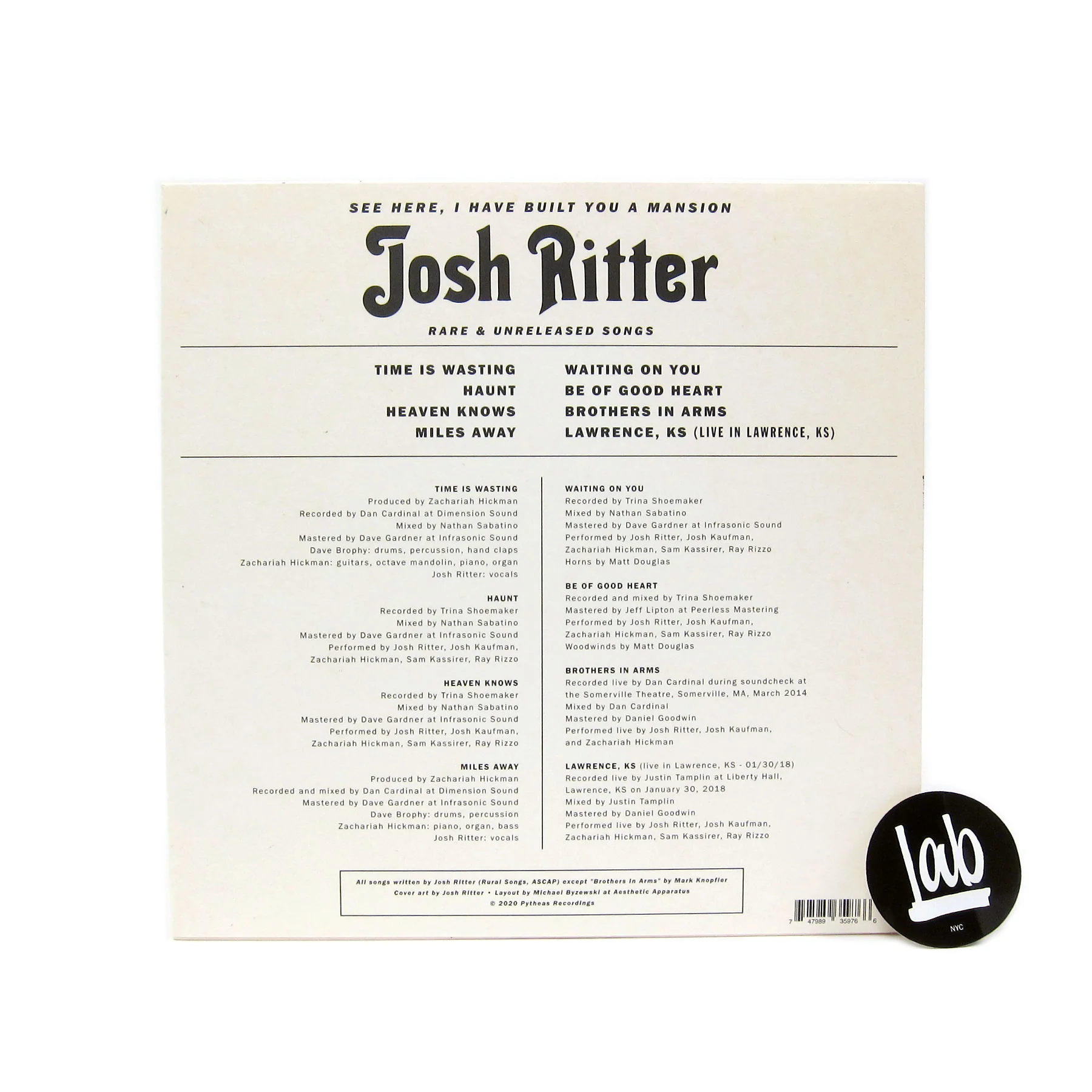 Josh Ritter: See Here, I Have Built You A Mansion - Rare & Unreleased (Colored Vinyl) Vinyl LP - Image 3