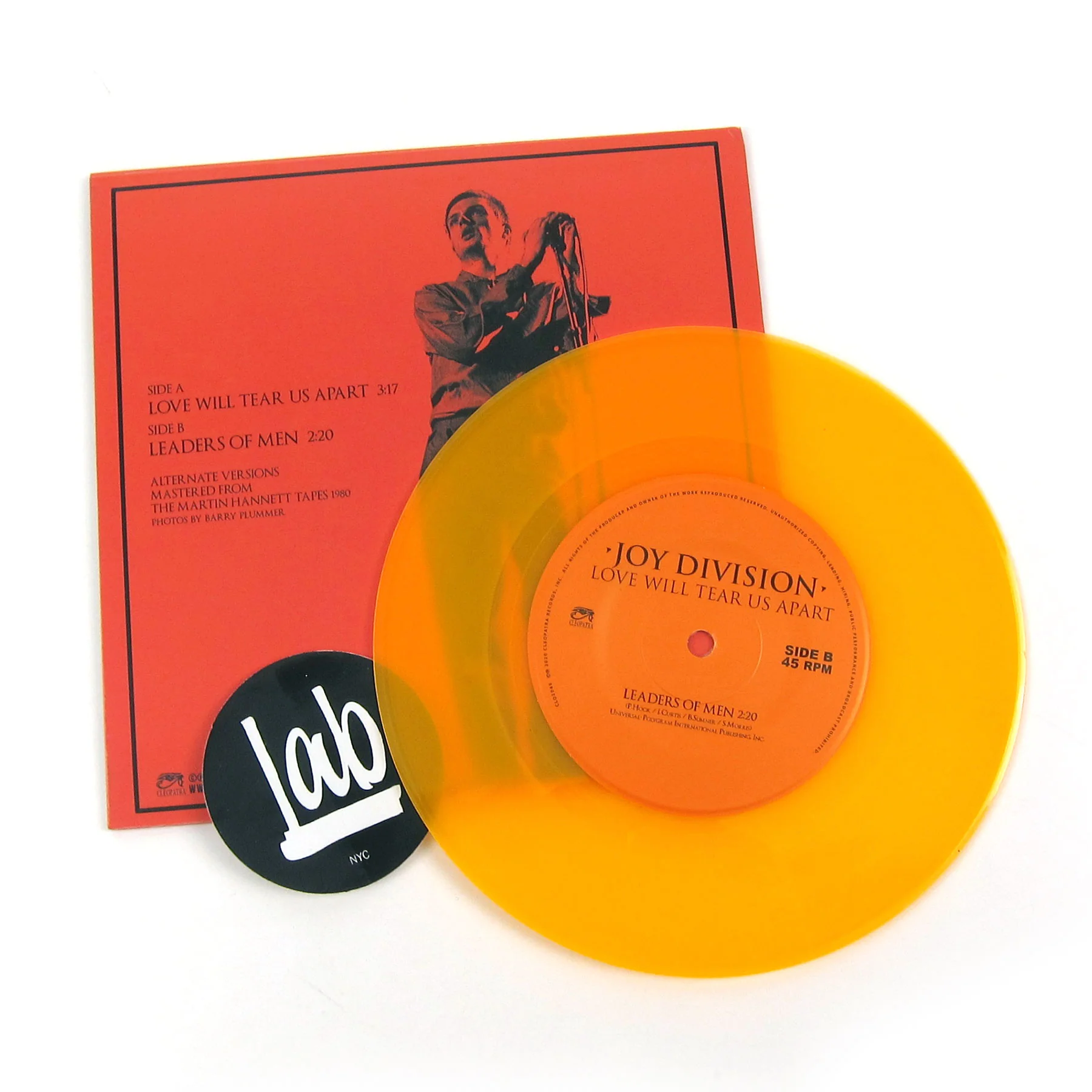 Joy Division: Love Will Tear Us Apart (Orange Colored Vinyl) Vinyl 7" - Image 2
