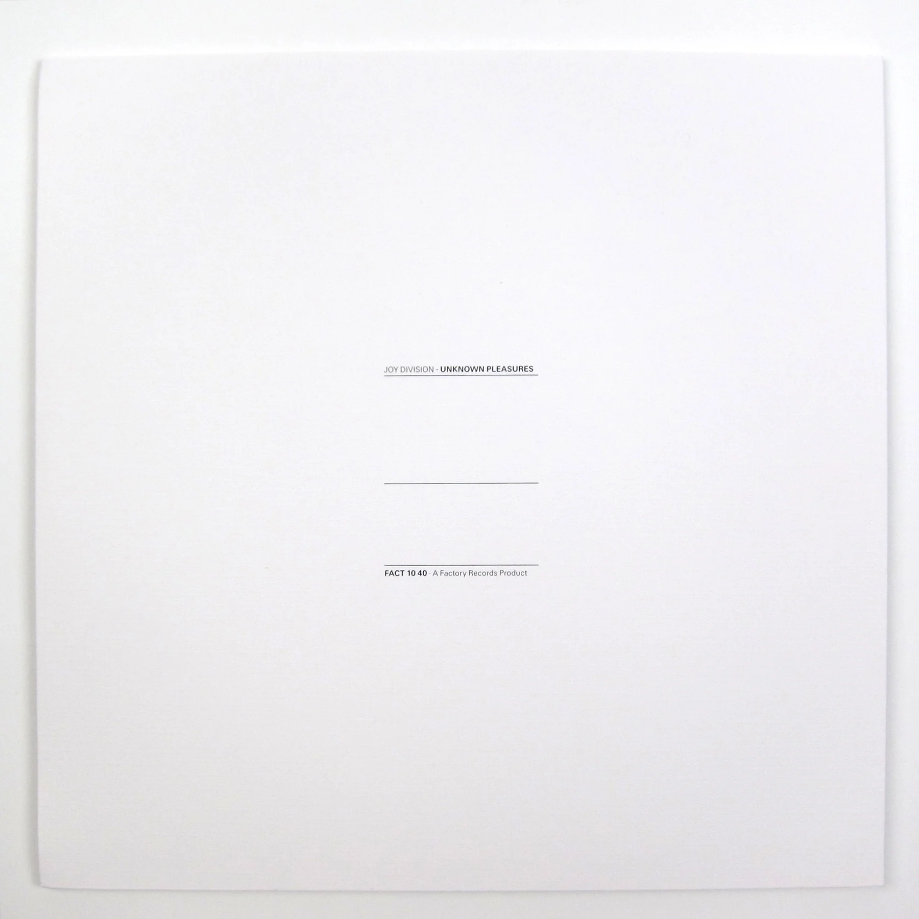 Joy Division: Unknown Pleasures (180g, Colored Vinyl) Vinyl LP - Image 3