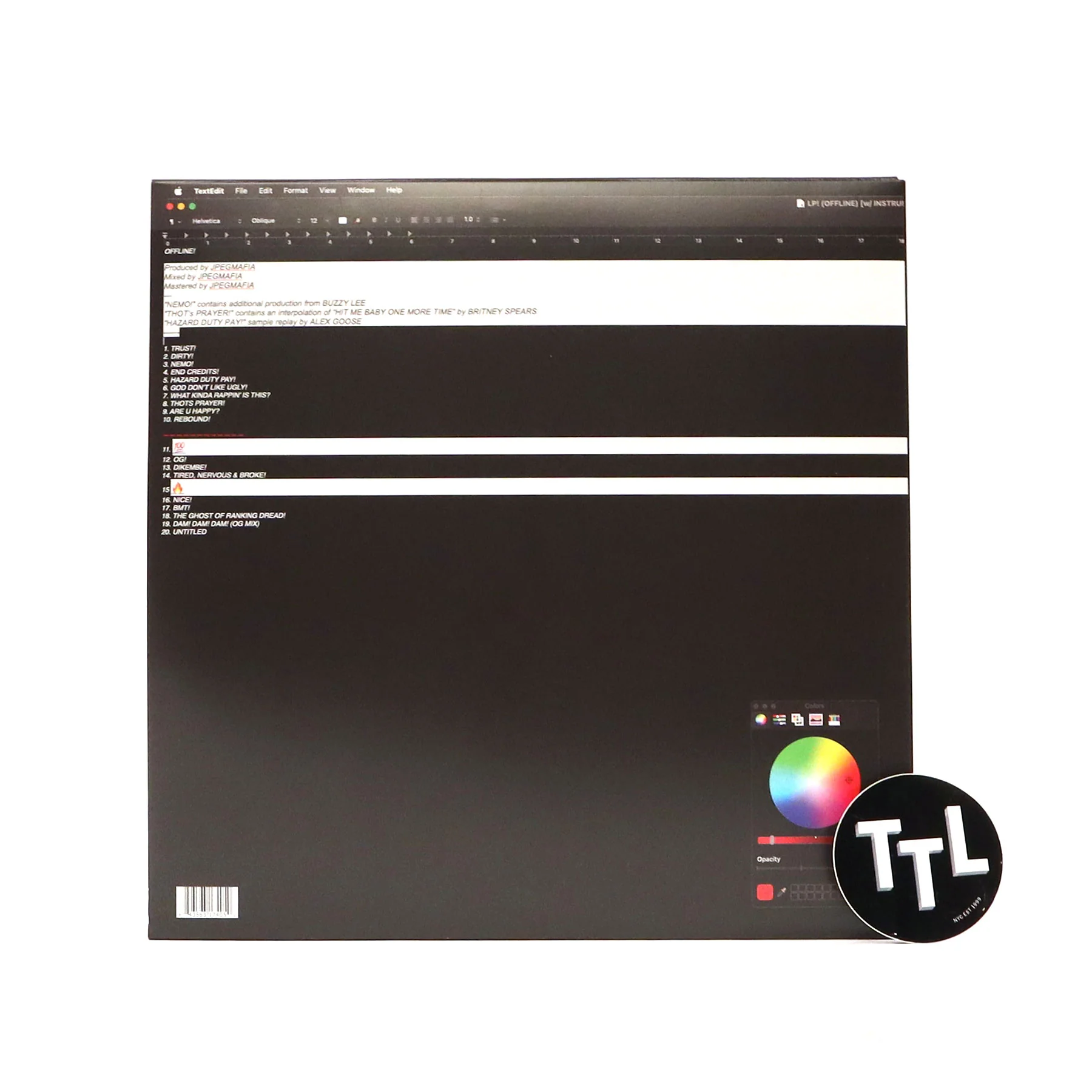 JPEGMAFIA: Lp! (Colored Vinyl) Vinyl 2LP - Image 3