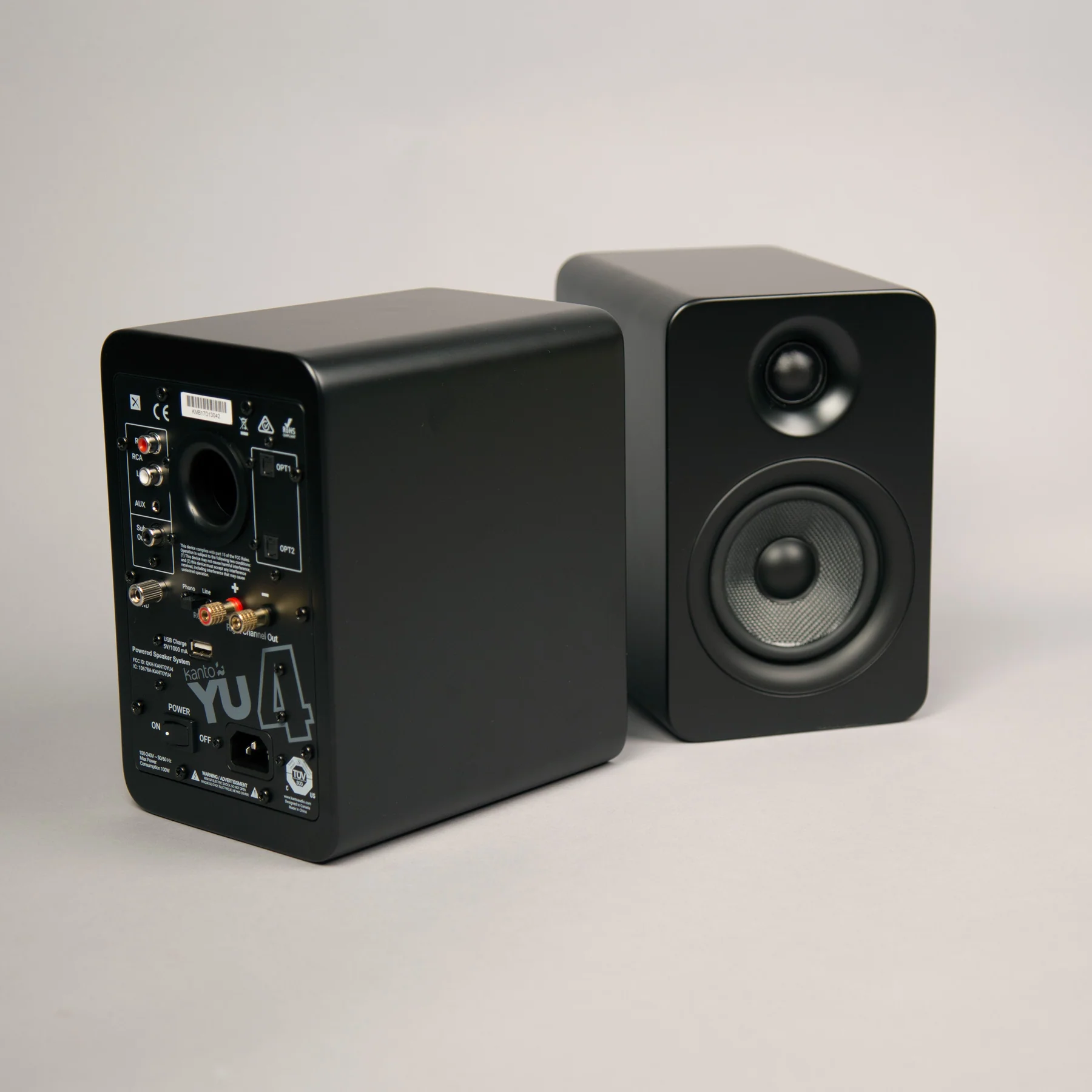 Kanto: YU4 Powered Bookshelf Speakers - Matte Black (YU4MB) - Image 4