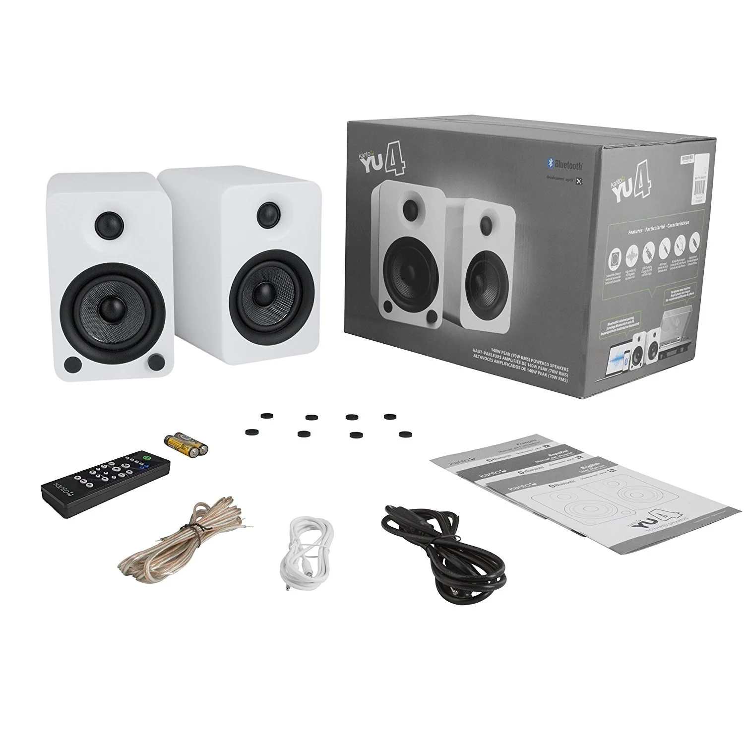 Kanto: YU4 Powered Bookshelf Speakers - Matte White (YU4MW) - Image 6