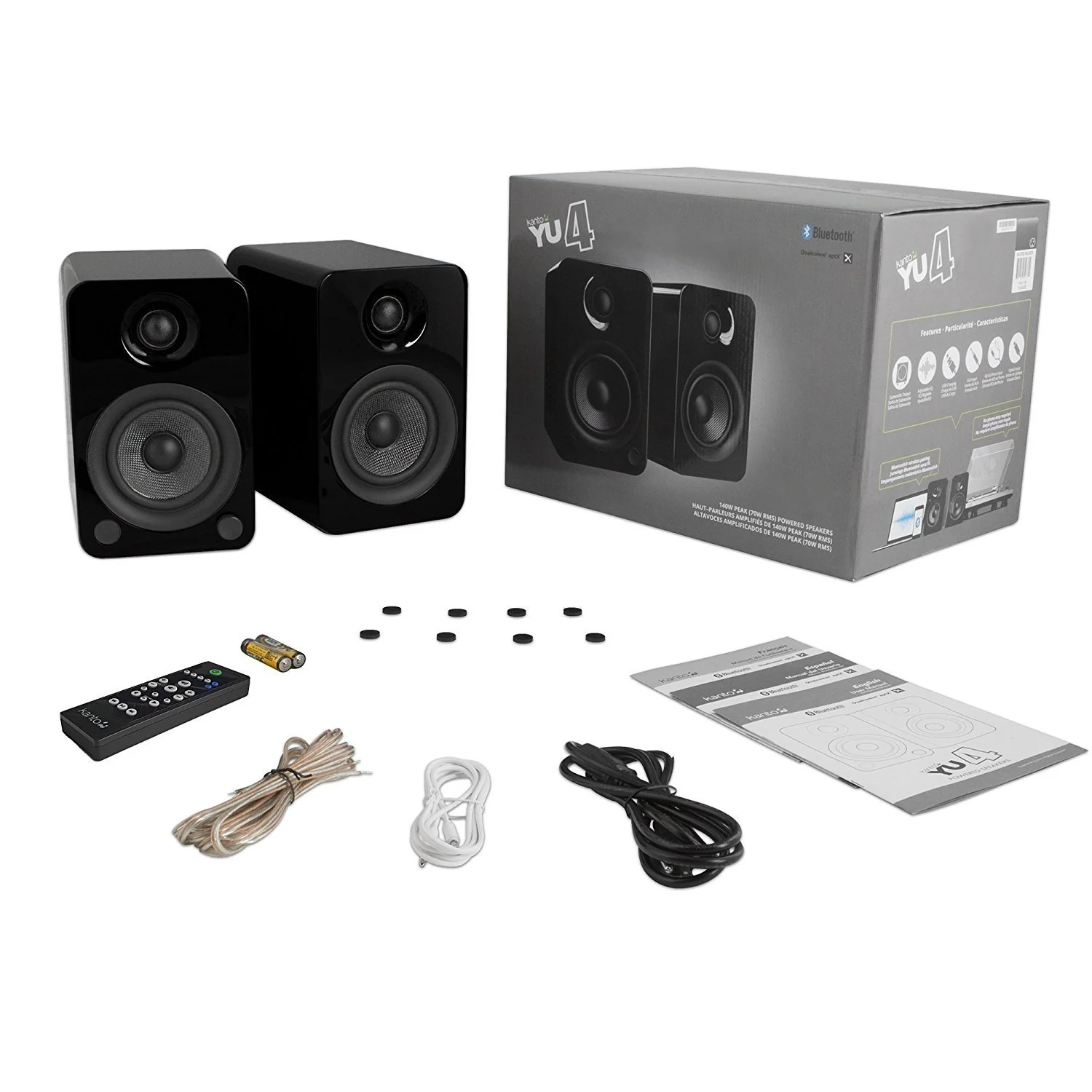 Kanto: YU4 Powered Bookshelf Speakers - Walnut (YU4WALNUT) - Image 6