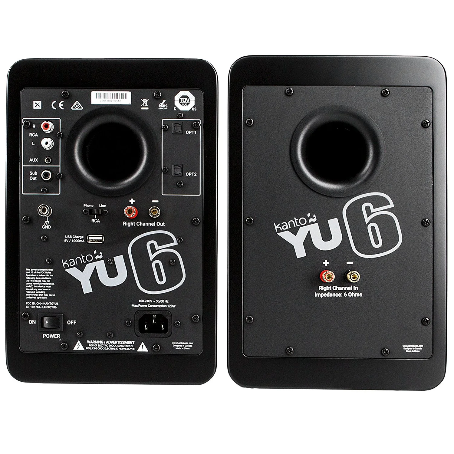 Kanto: YU6 Powered Bookshelf Speakers - Matte Black (YU6MB) - Image 4