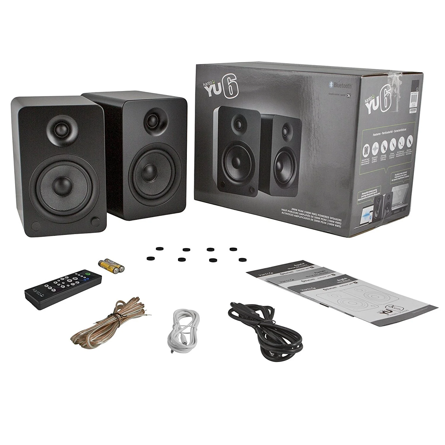 Kanto: YU6 Powered Bookshelf Speakers - Matte Black (YU6MB) - Image 5