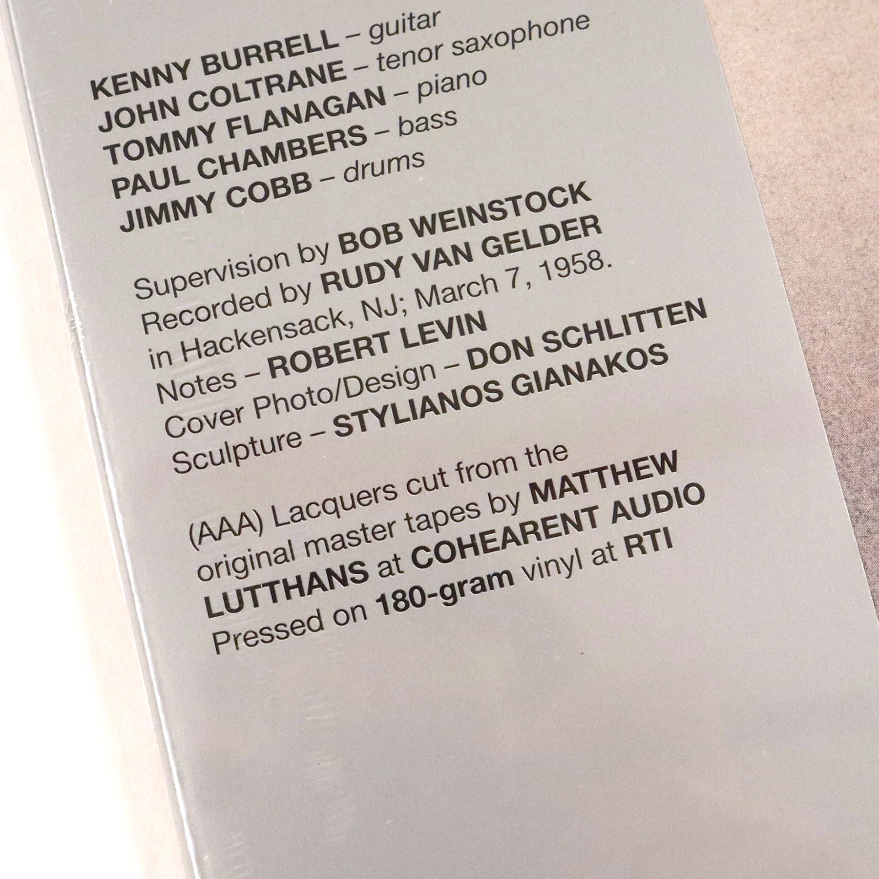 Kenny Burrell & John Coltrane: Kenny Burrell & John Coltrane (Original Jazz Classics 180g) Vinyl LP - Image 3