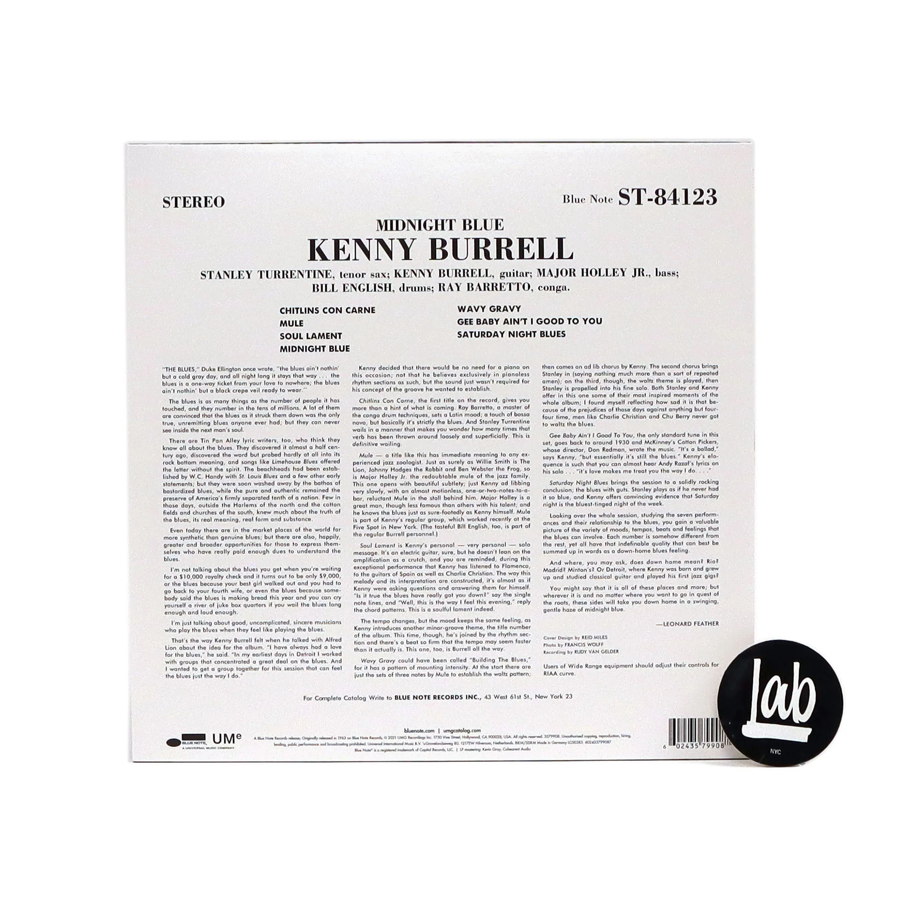 Kenny Burrell: Midnight Blue (180g) Vinyl LP - Image 2
