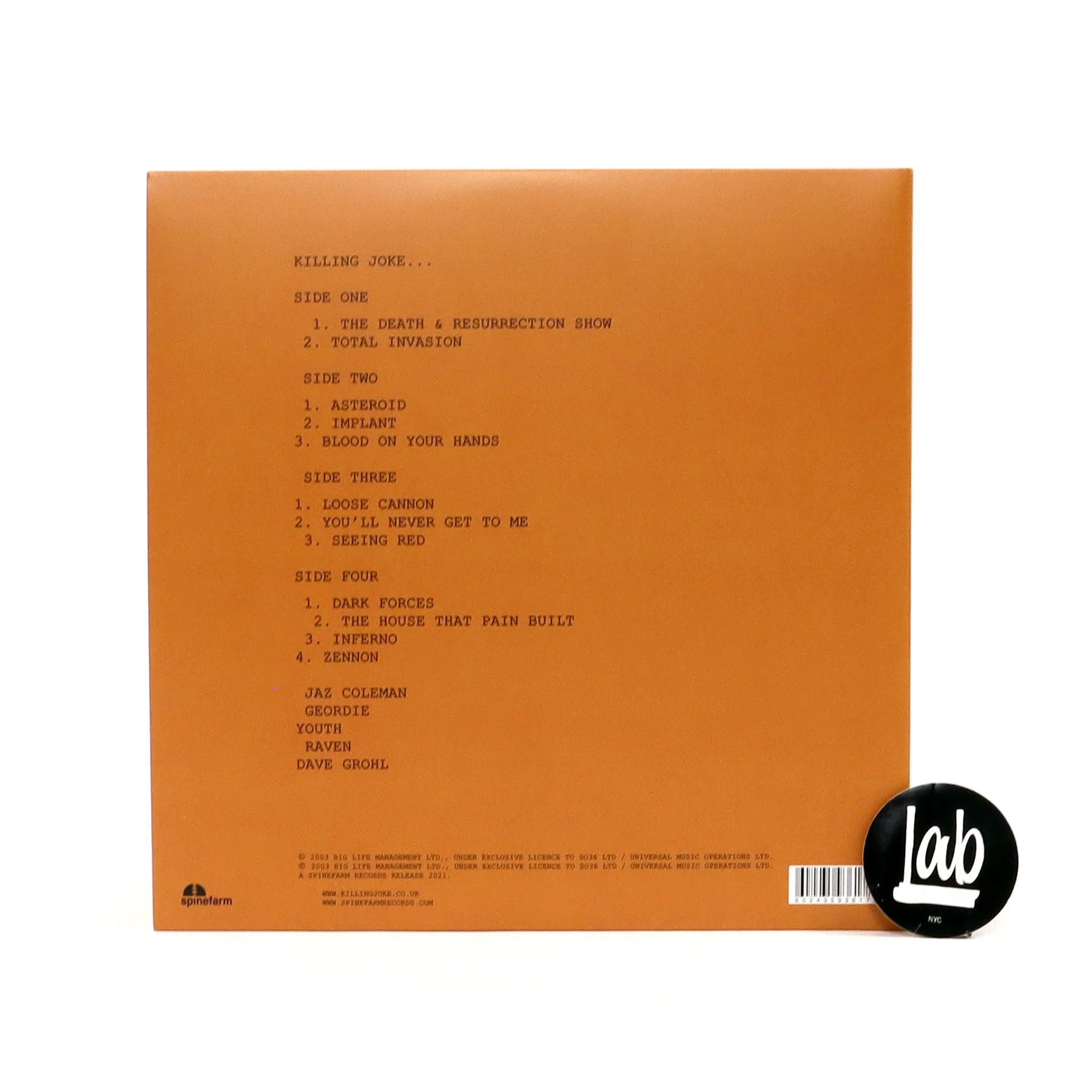 Killing Joke: Killing Joke 2003 (Colored Vinyl) Vinyl 2LP - Image 3