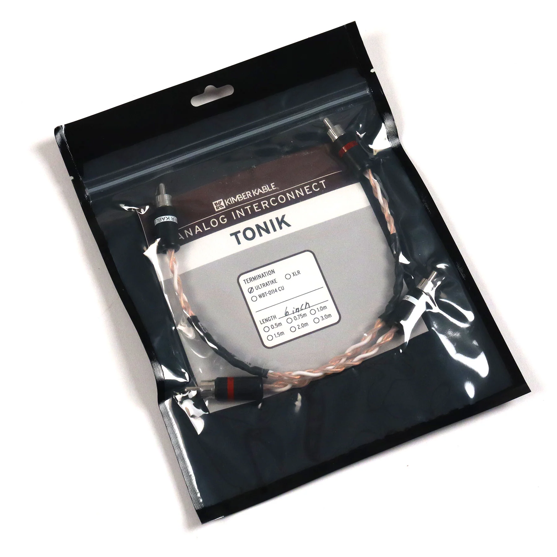 Kimber Kable: Tonik RCA to RCA Interconnect Cable for Components - 6" - Image 4