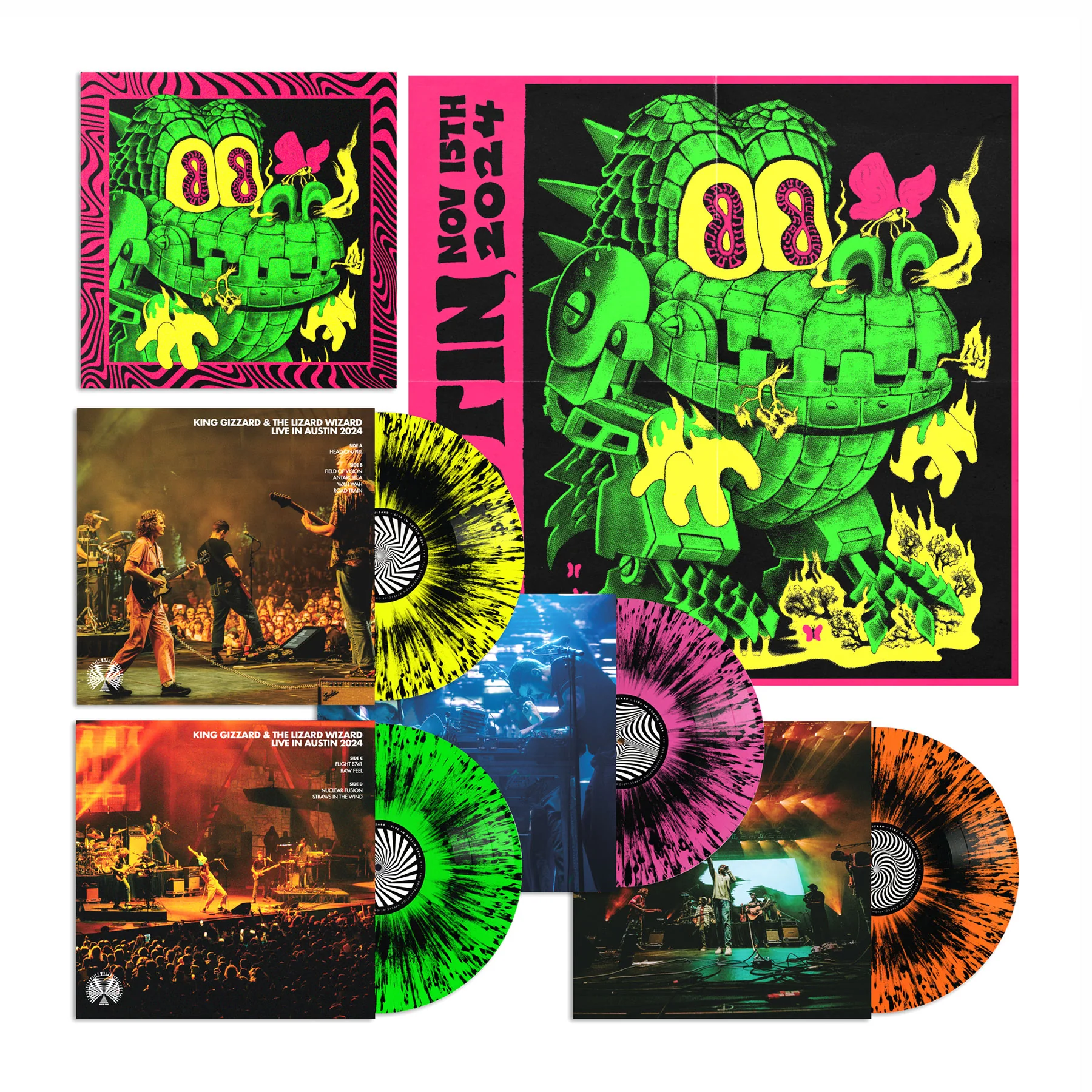 King Gizzard And The Lizard Wizard: Live In Austin '24 (Colored Vinyl) Vinyl 4LP Boxset - Image 2