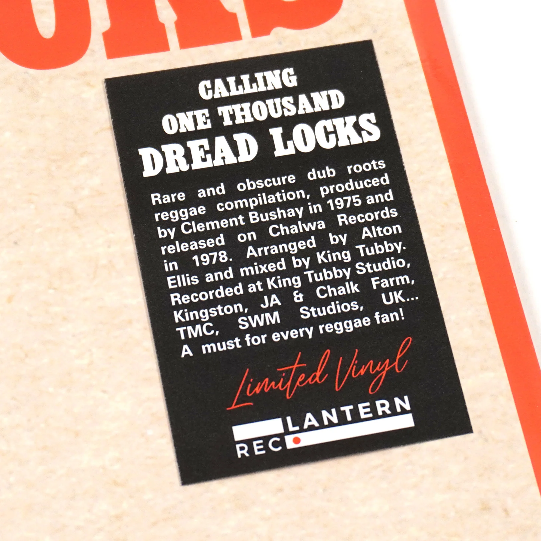 King Tubby: Calling One Thousand Dread Locks Vinyl LP - Image 3