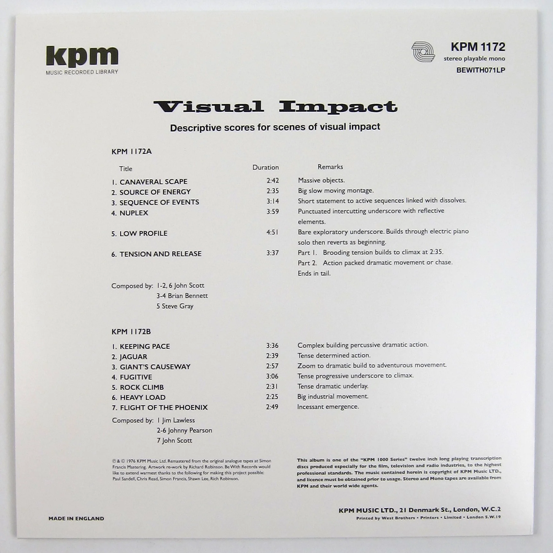 KPM Music Library: Visual Impact Vinyl (180g) LP - Image 3