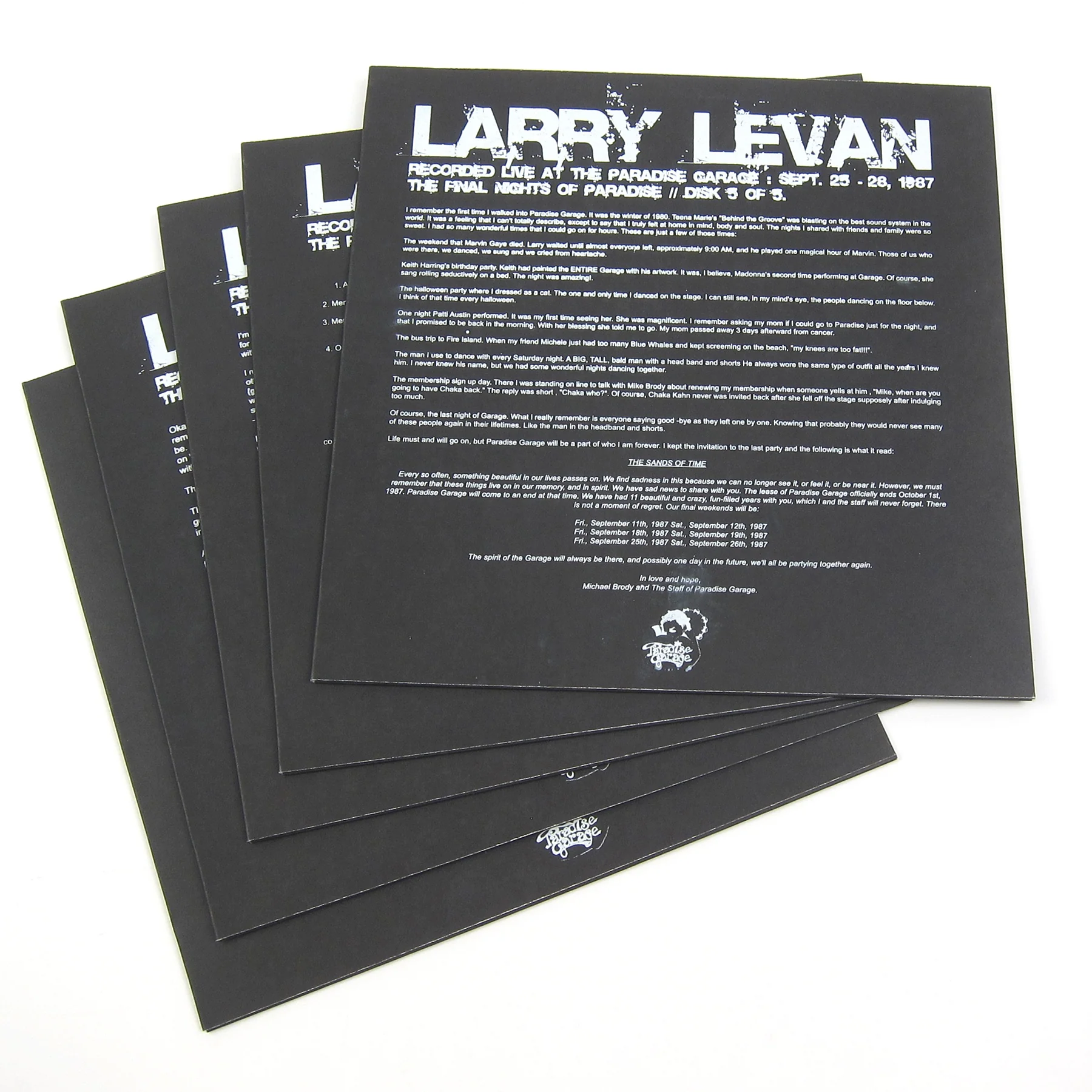 Larry Levan: The Final Nights Of Paradise Part 1-5 Vinyl LP Album Pack - Image 4