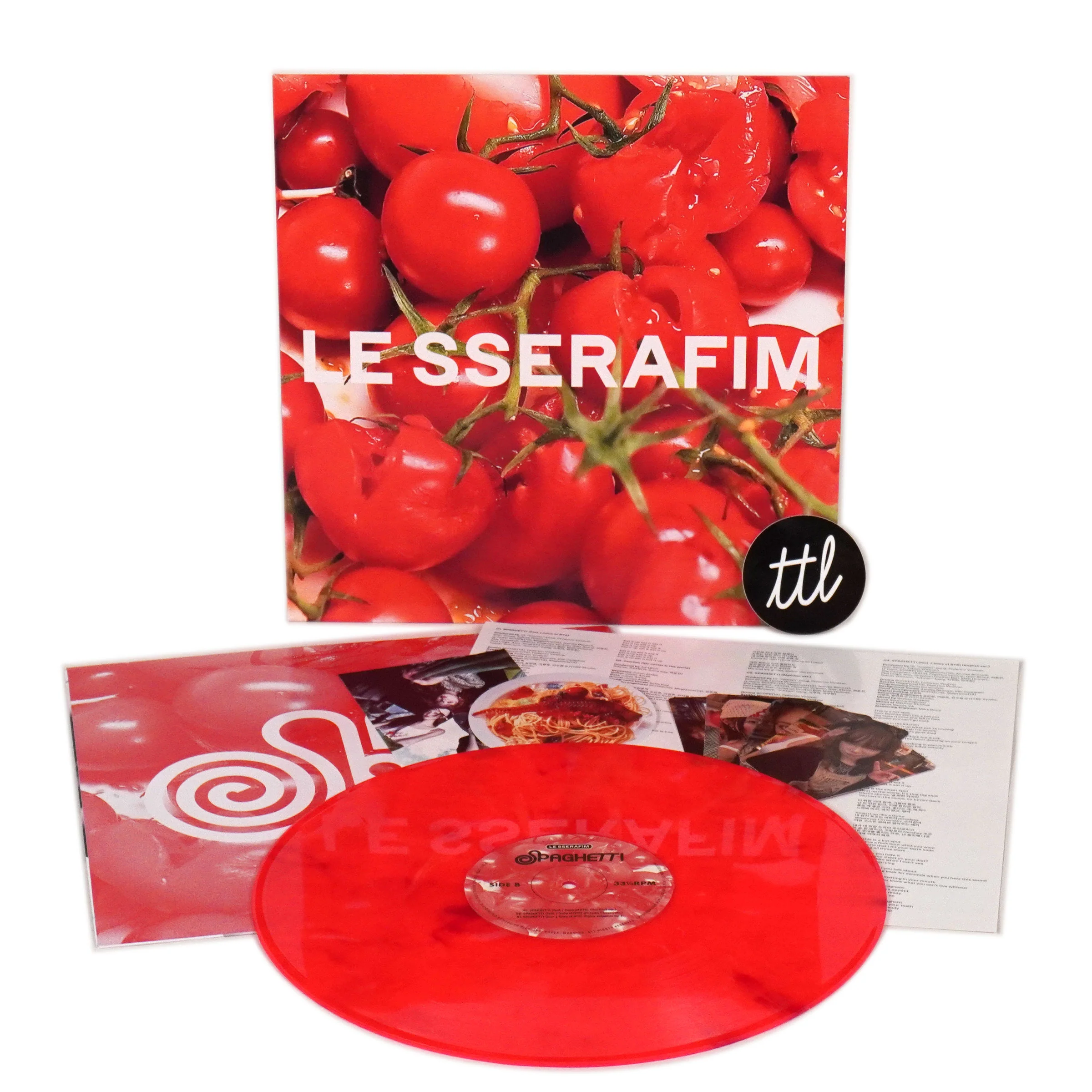LE SSERAFIM: SPAGHETTI (Indie Exclusive Red Colored Vinyl) Vinyl 12" - Image 2