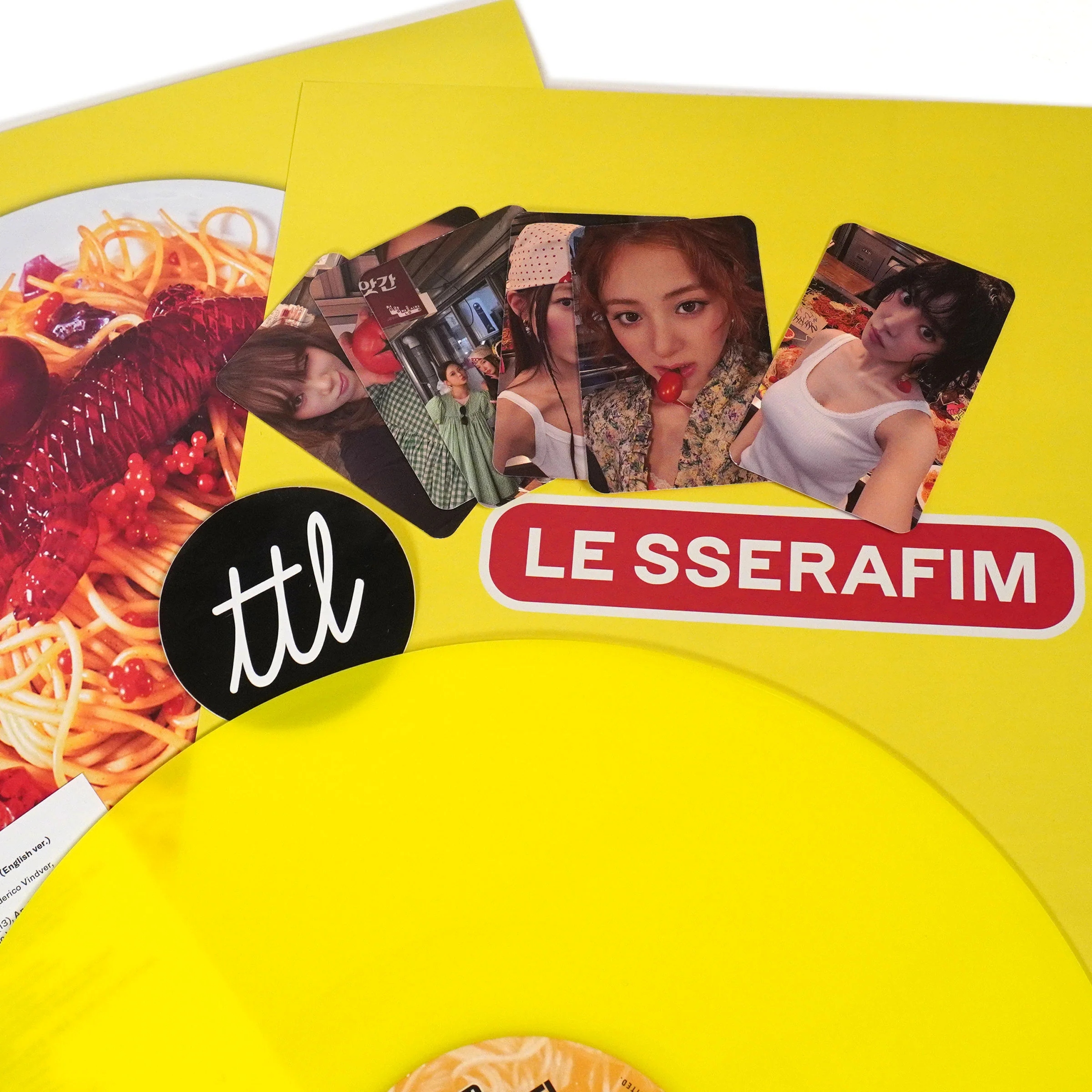 LE SSERAFIM: SPAGHETTI (Indie Exclusive Yellow Colored Vinyl) Vinyl 12" - Image 3