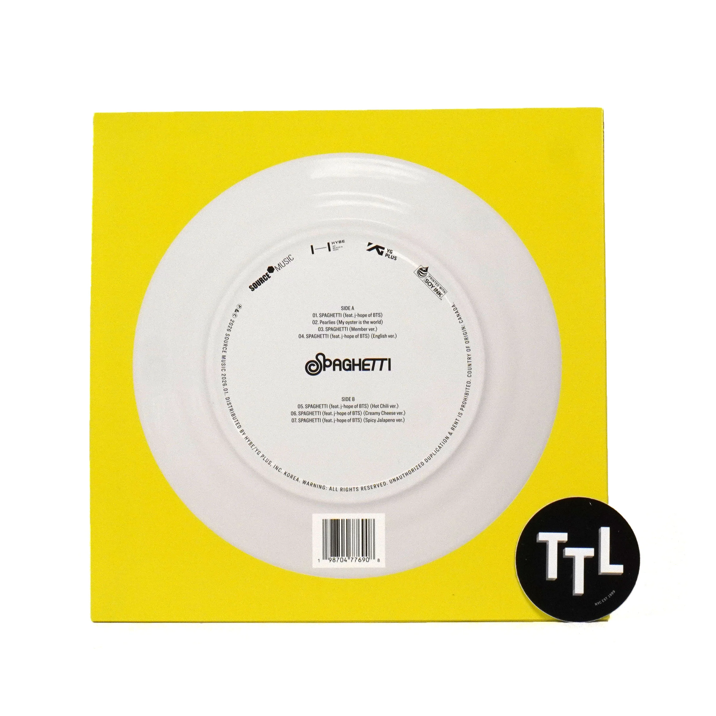 LE SSERAFIM: SPAGHETTI (Indie Exclusive Yellow Colored Vinyl) Vinyl 12" - Image 4