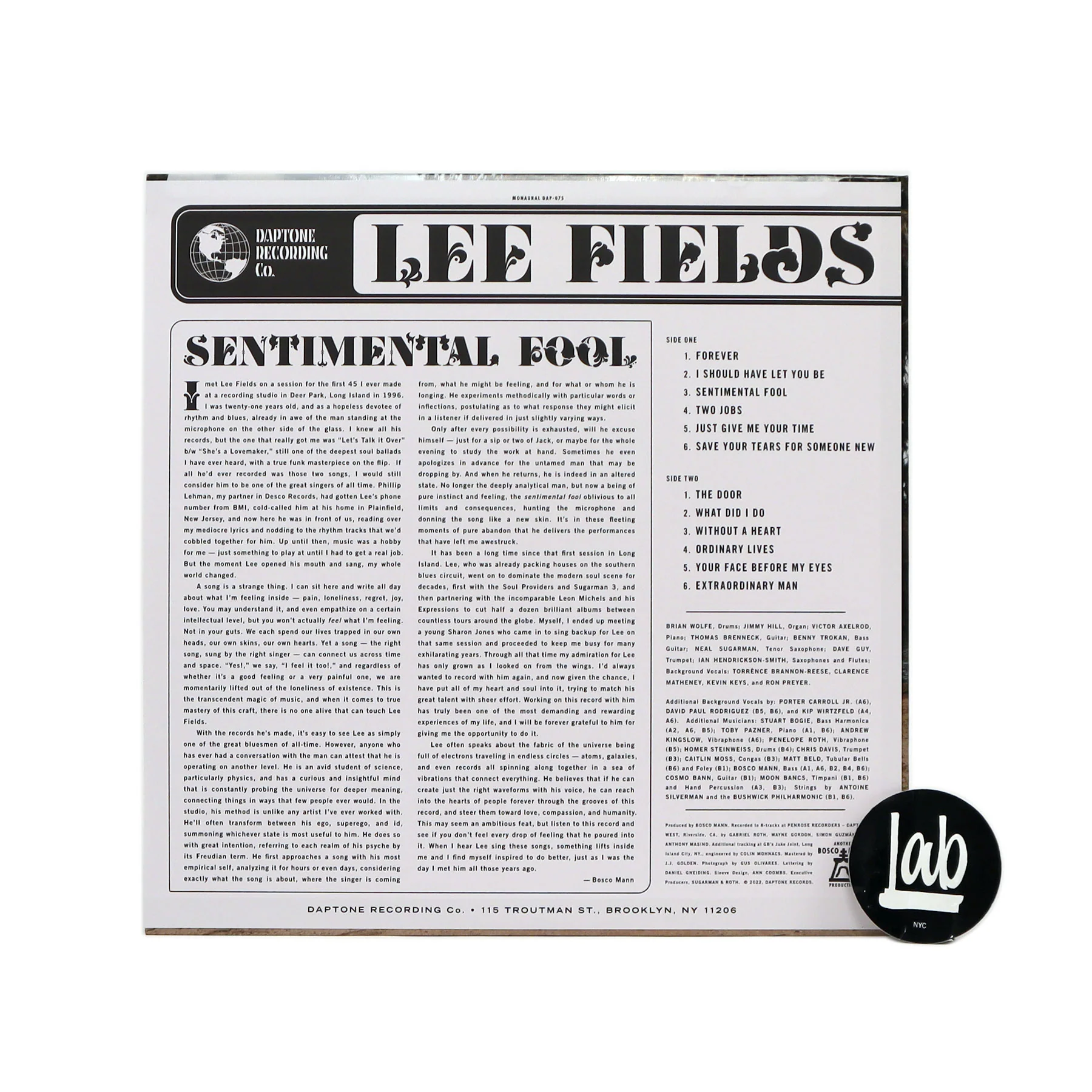 Lee Fields: Sentimental Fool (Indie Exclusive Colored Vinyl) Vinyl LP - Image 3