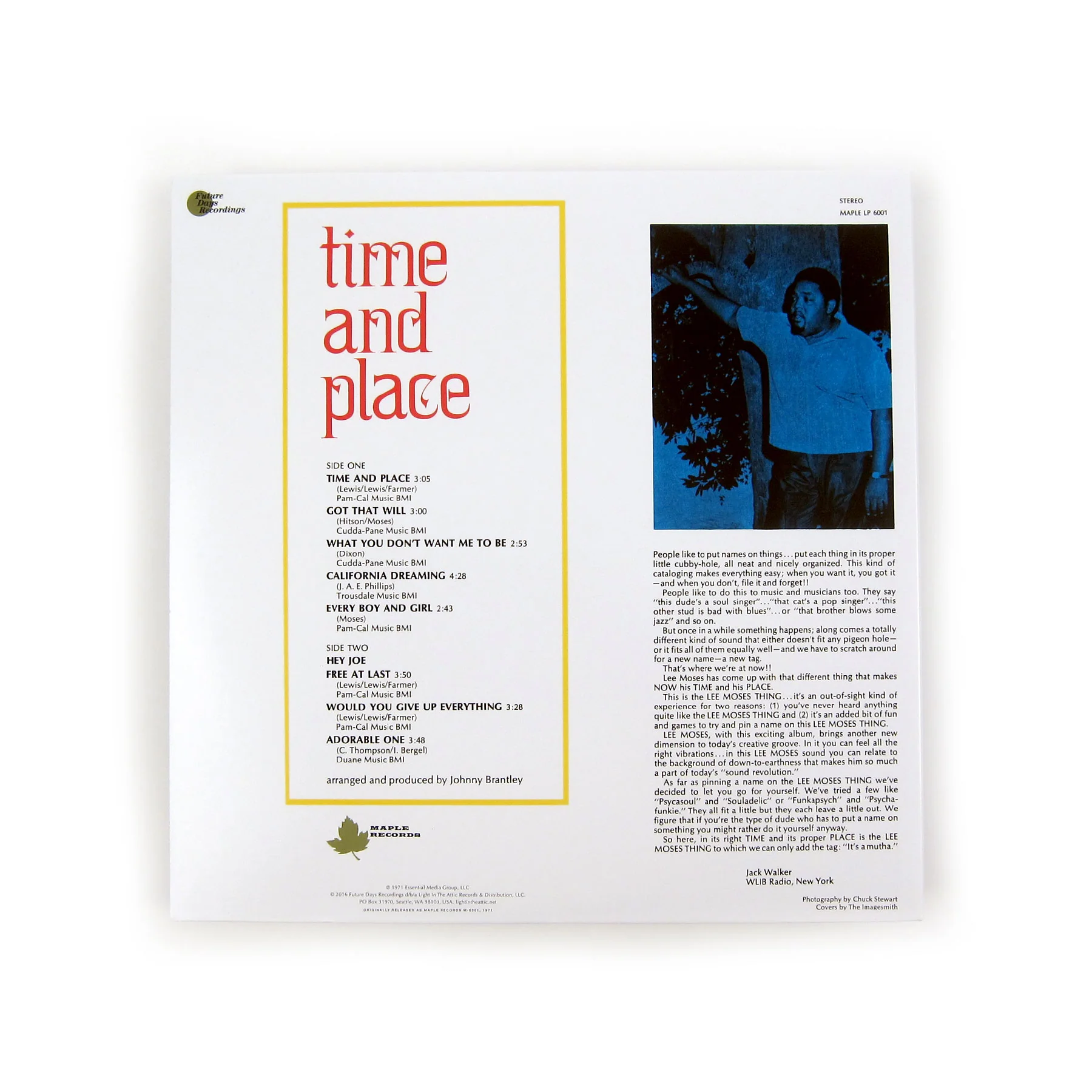 Lee Moses: Time And Place (Colored Vinyl) Vinyl LP - Image 3