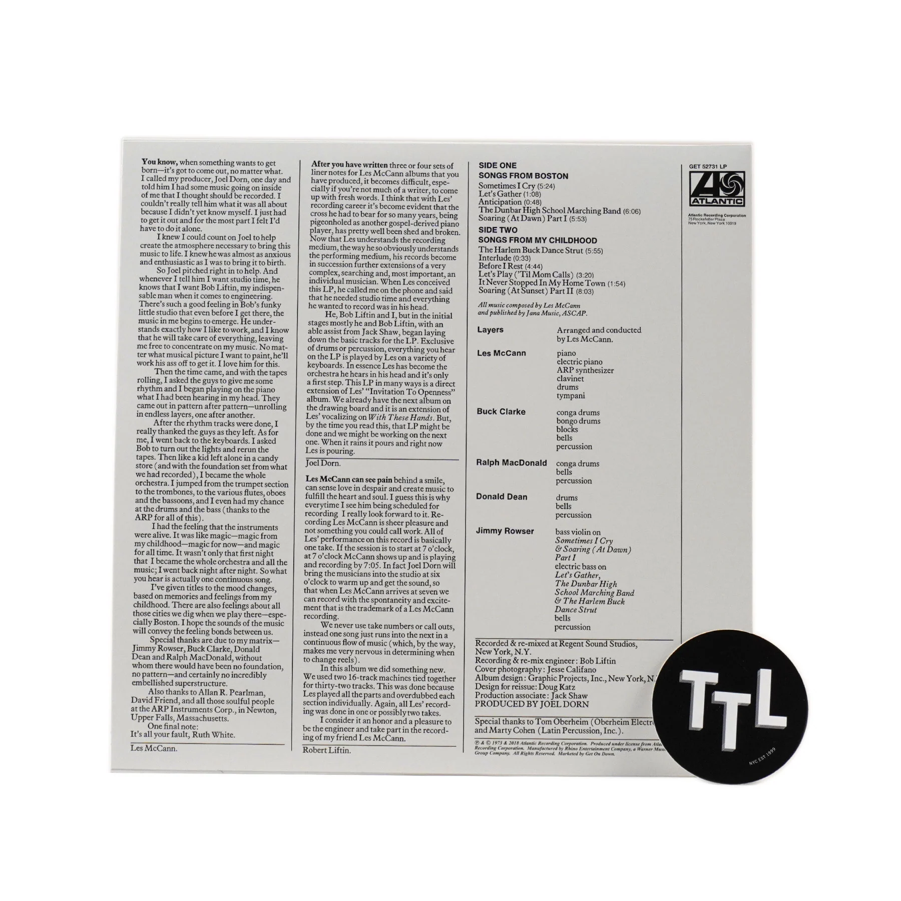 Les McCann: Layers (Colored Vinyl) Vinyl LP - Image 4