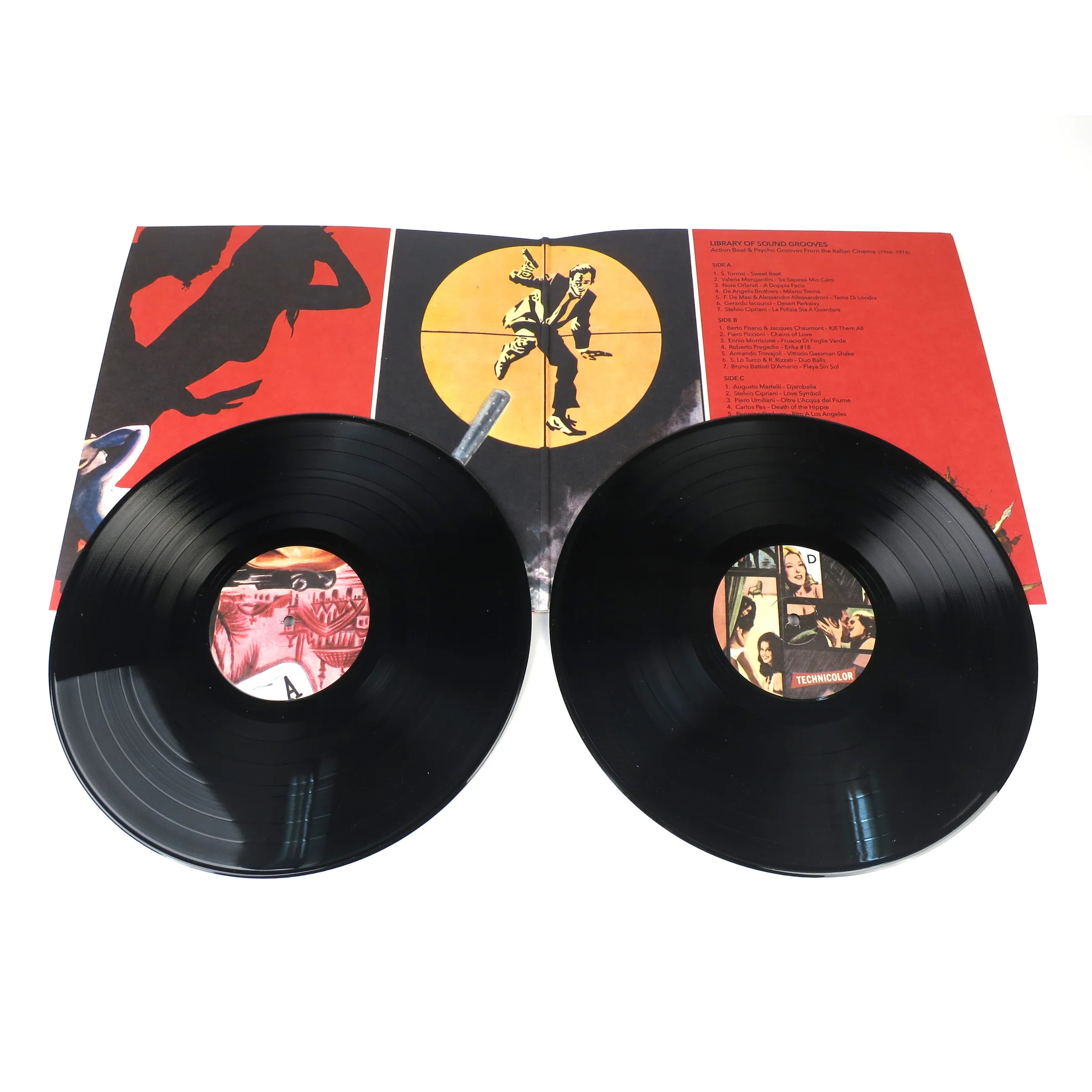 Library of Sound Grooves: Action Beat & Psycho Grooves From The Italian Cinema (1966-1974) Vinyl 2LP - Image 2