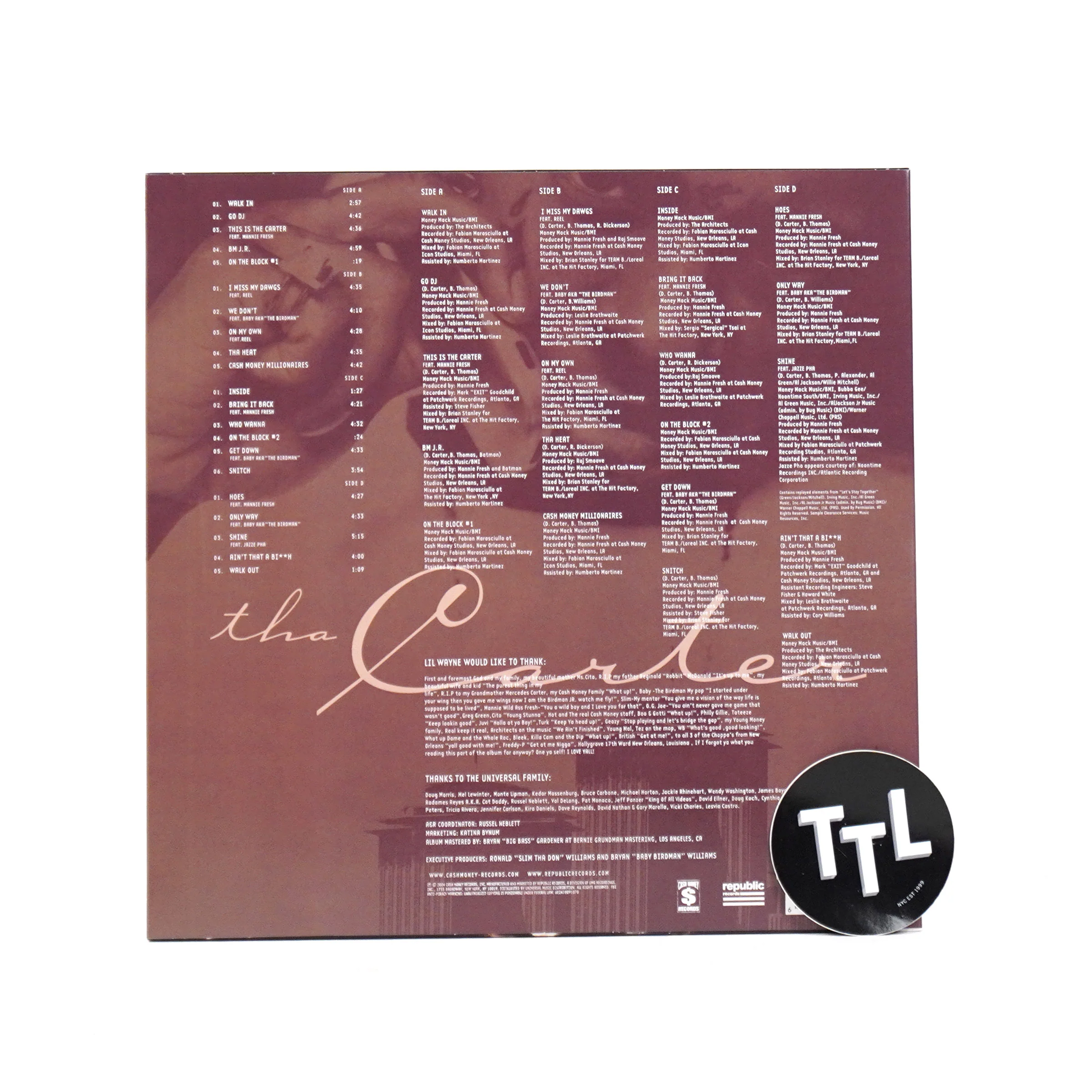 Lil Wayne: Tha Carter Vinyl 2LP - Image 3