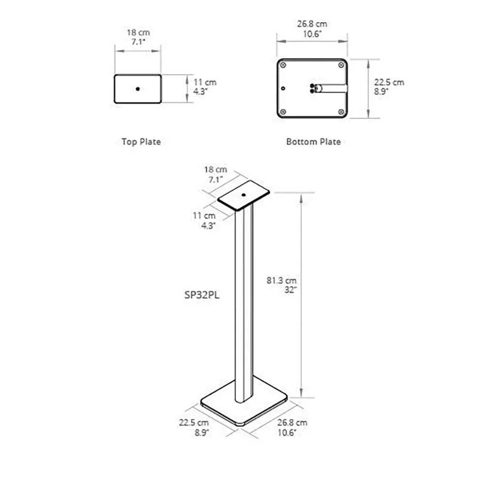 Line Phono: Turntable Stand / 32" Kanto Speaker Stands / Bundle - Image 6