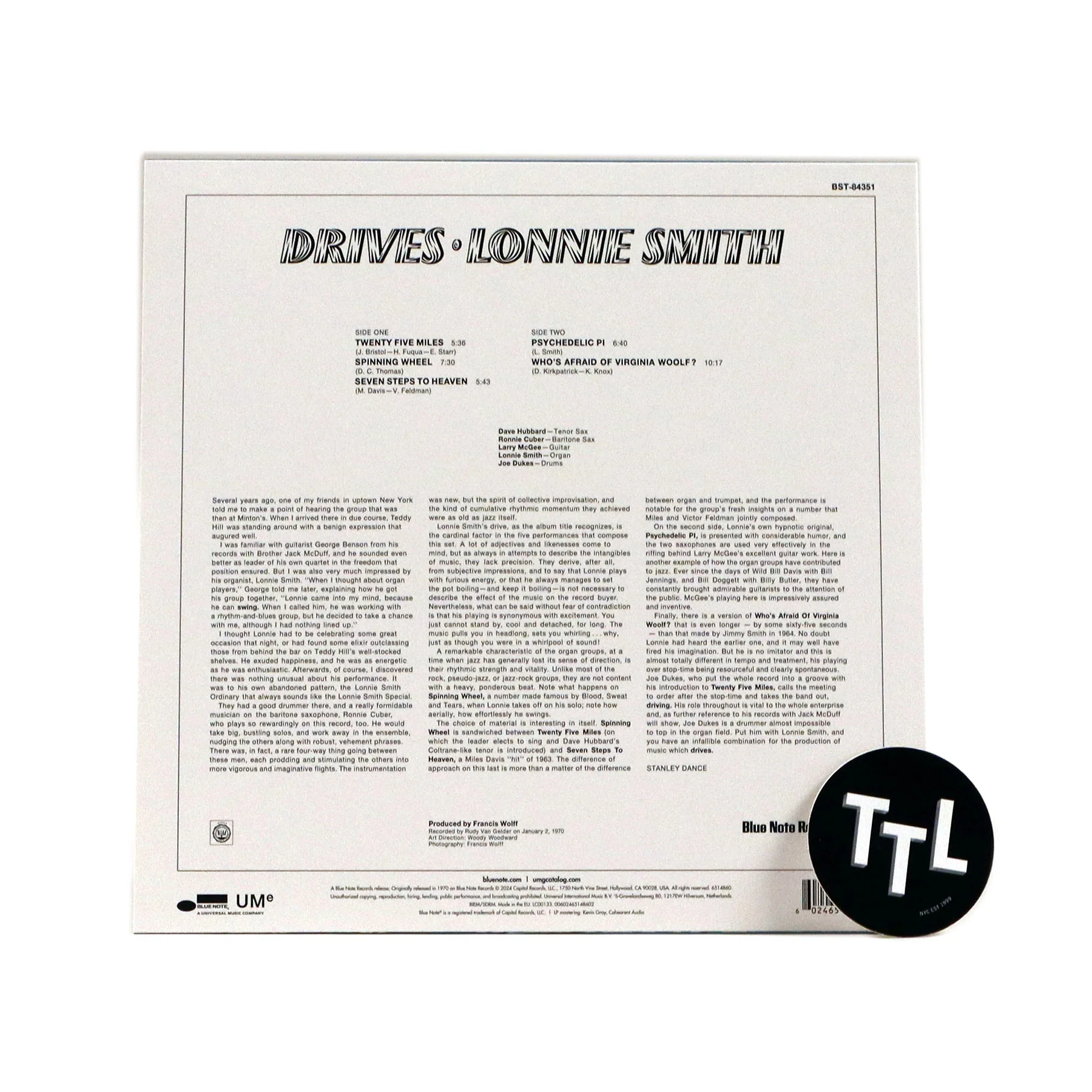 Lonnie Smith: Drives (180g) Vinyl LP - Image 2