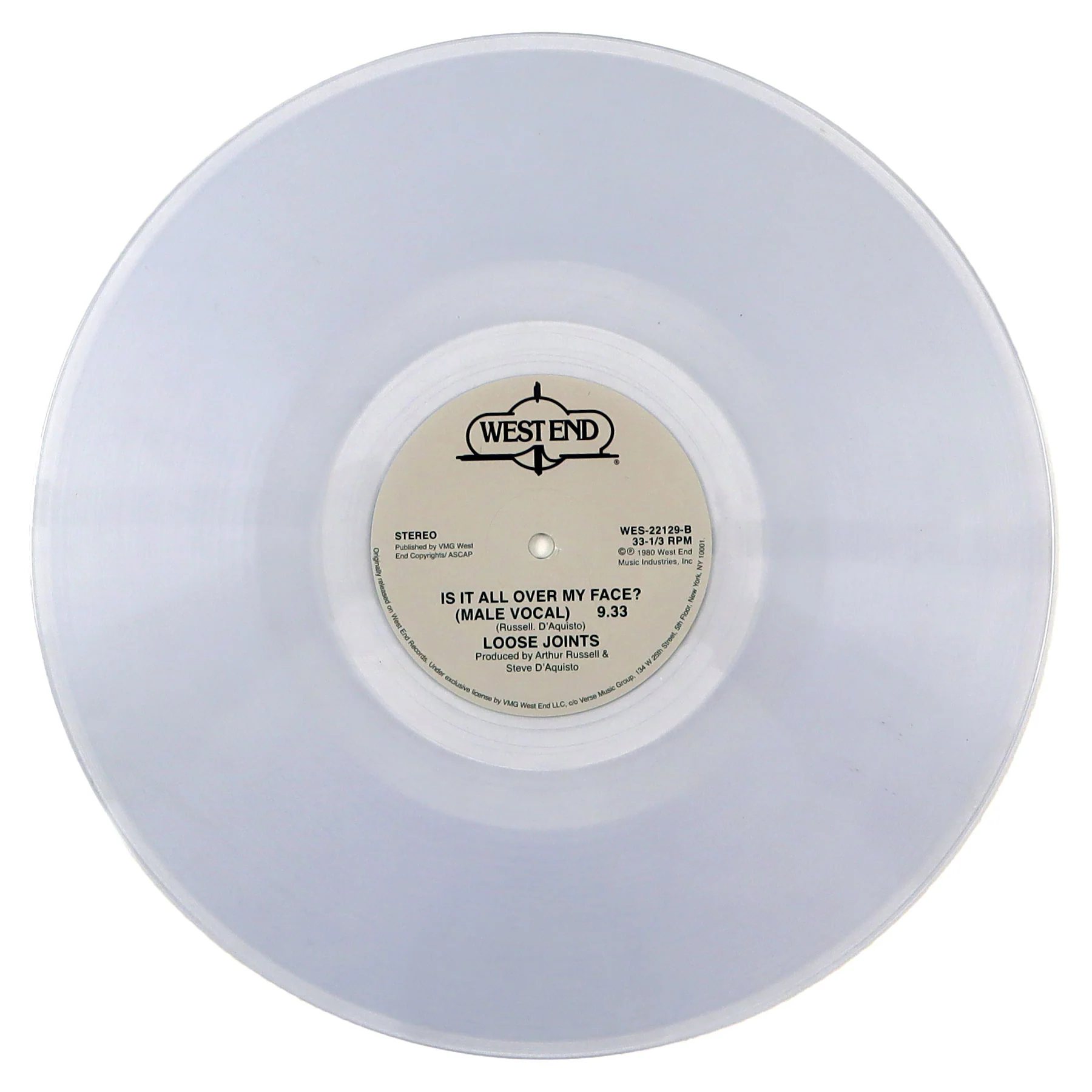 Loose Joints: Is It All Over My Face (Clear Colored Vinyl) Vinyl 12" - Image 2